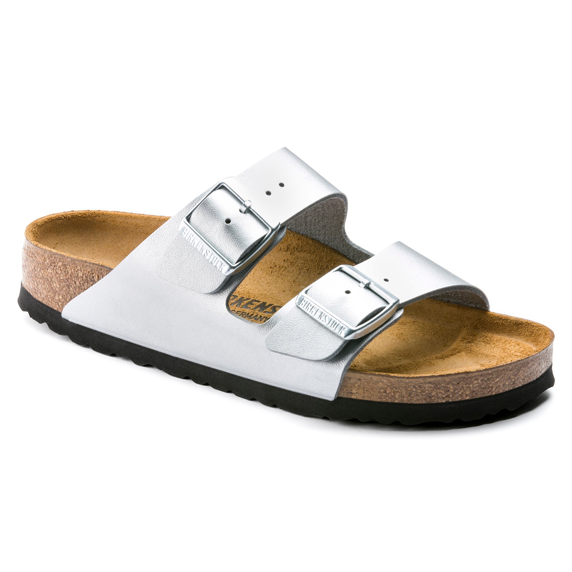 Birkenstock Arizona silver Birko-Flor