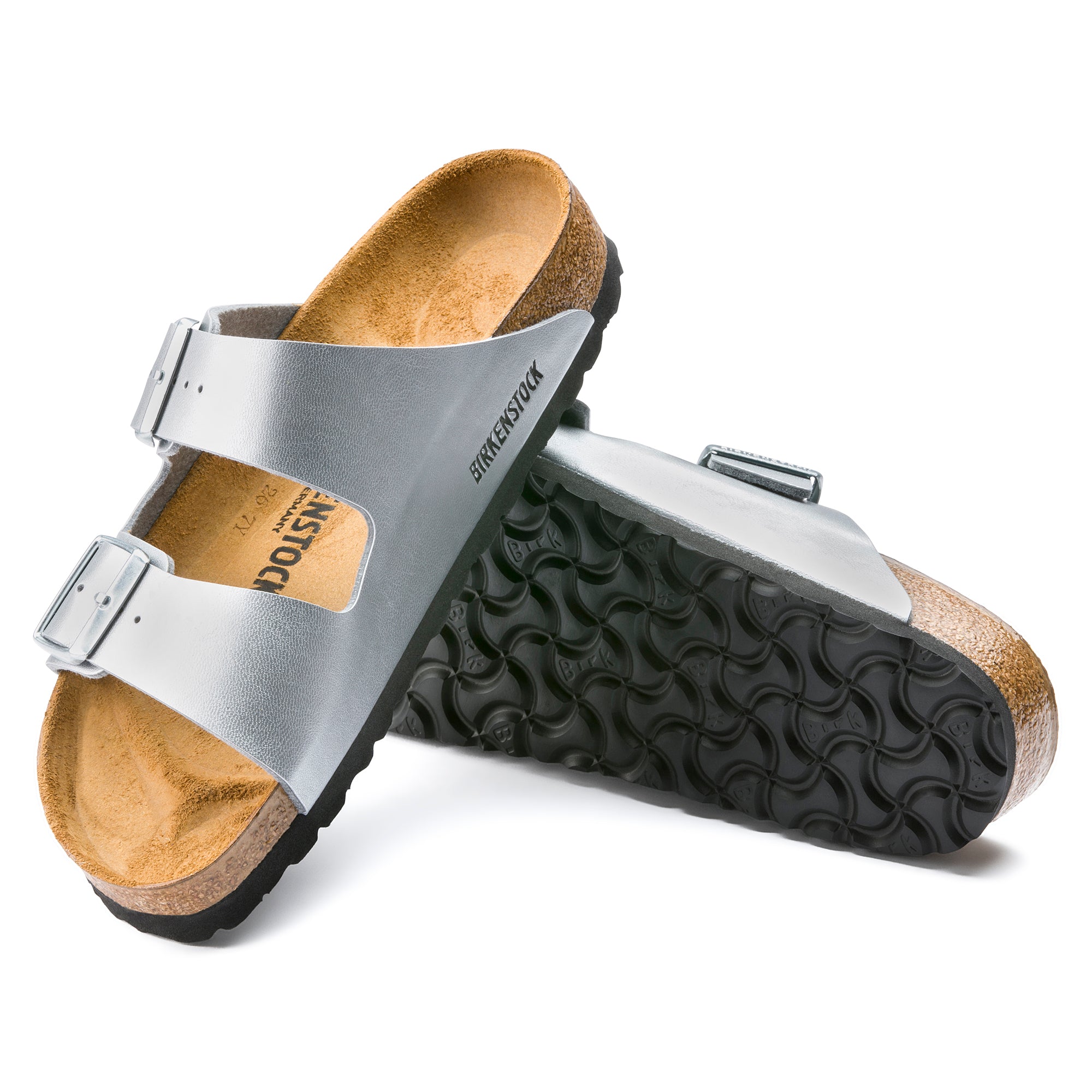 Birkenstock Arizona silver Birko-Flor
