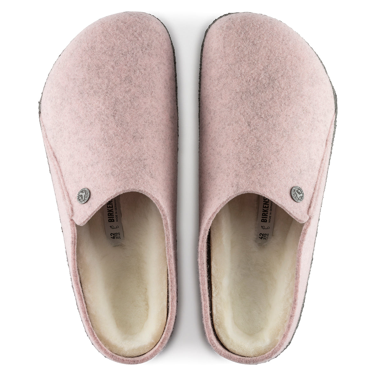 Birkenstock Zermatt Shearling soft pink wool/natural shearling