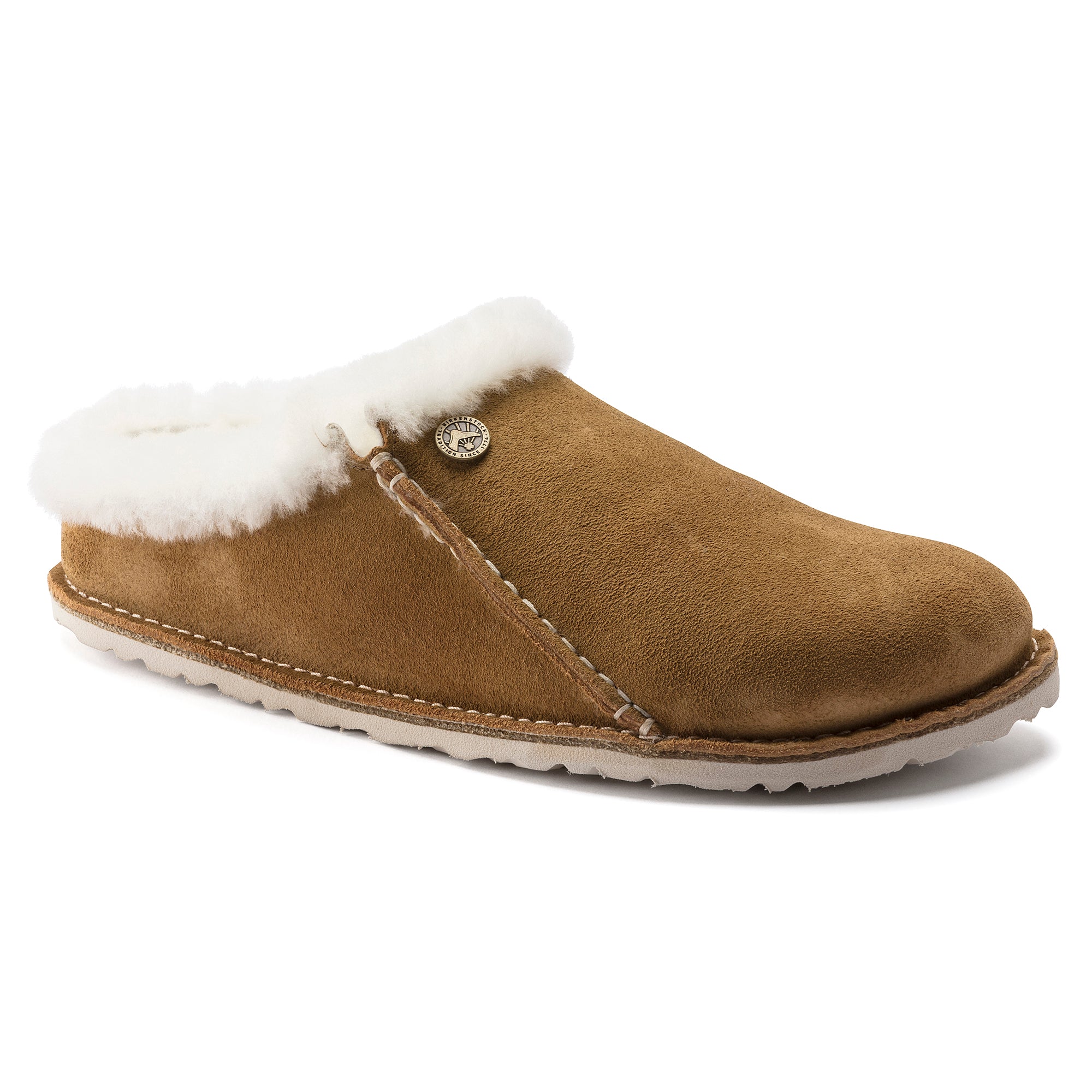 Birkenstock Zermatt Premium mink suede/natural shearling with EVA sole