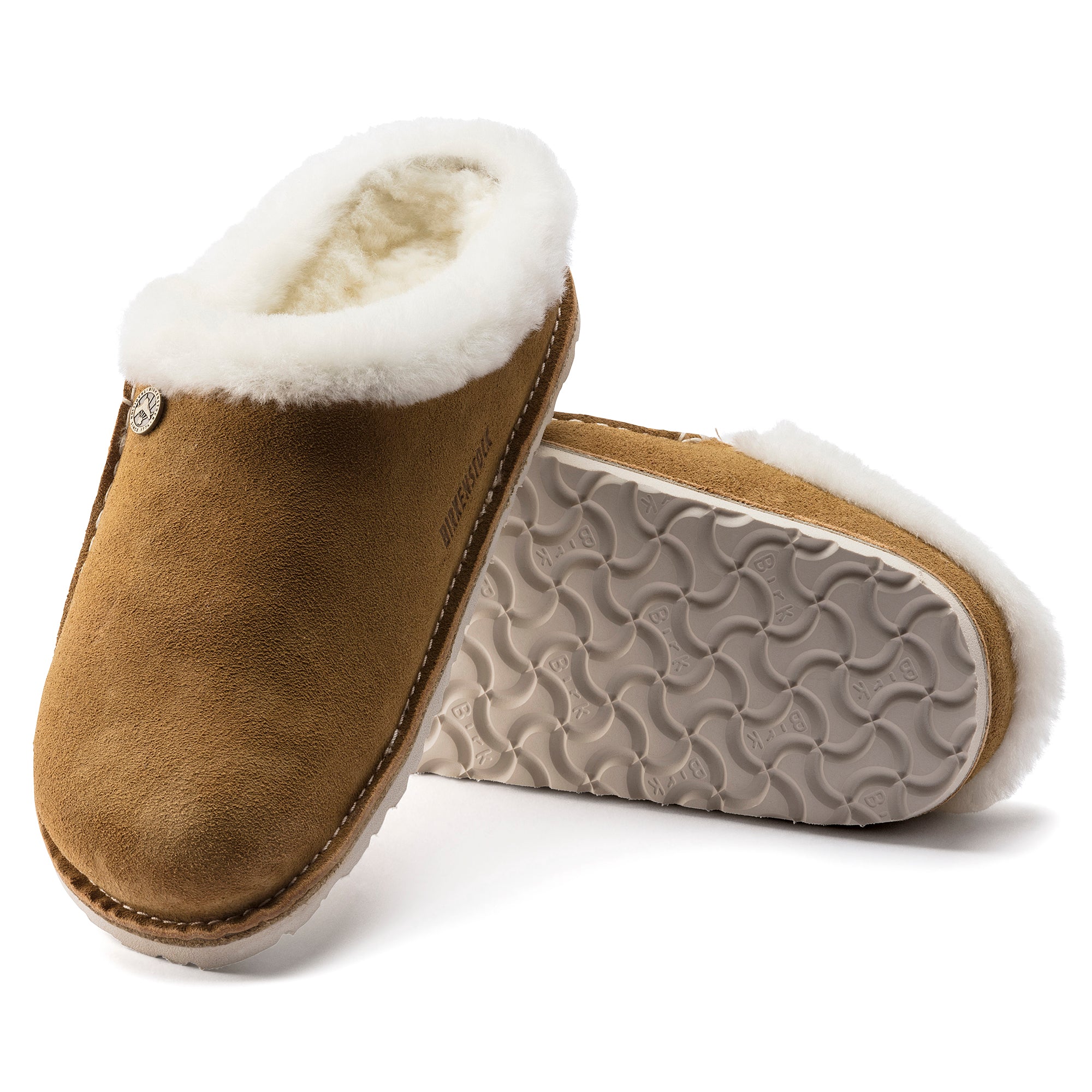 Birkenstock Zermatt Premium mink suede/natural shearling with EVA sole