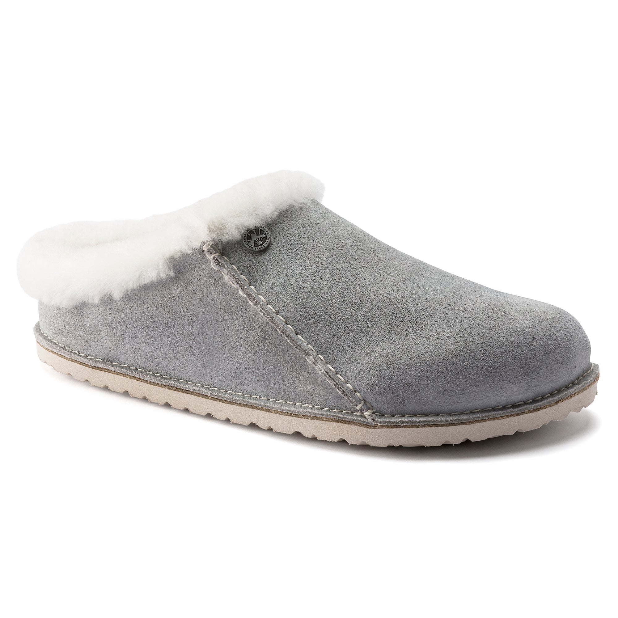 Birkenstock Zermatt Premium stone coin suede/natural shearling with EVA sole