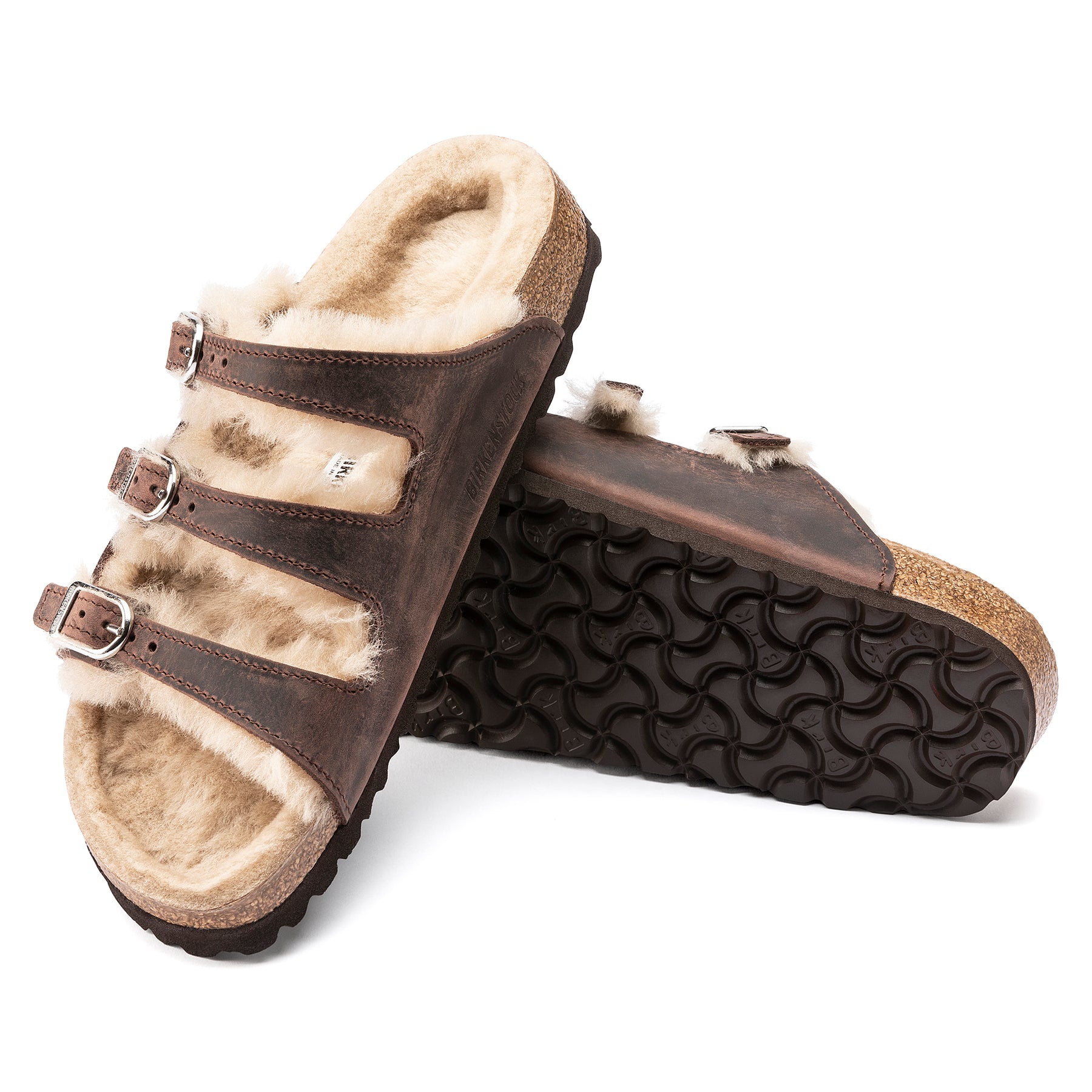 Birkenstock Limited Edition Florida habana oiled leather/natural shearling