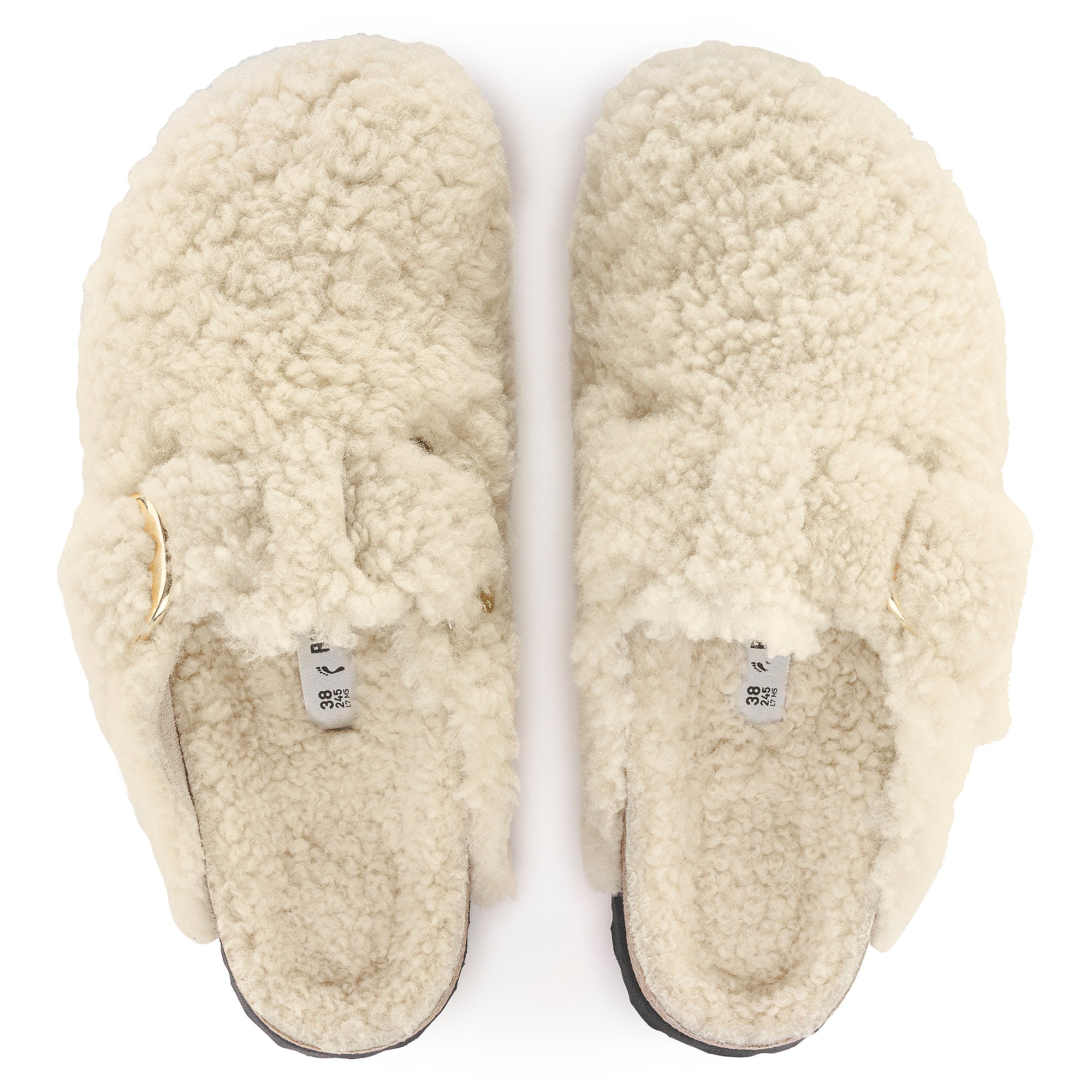 Birkenstock Limited Edition Boston Big Buckle teddy eggshell shearling