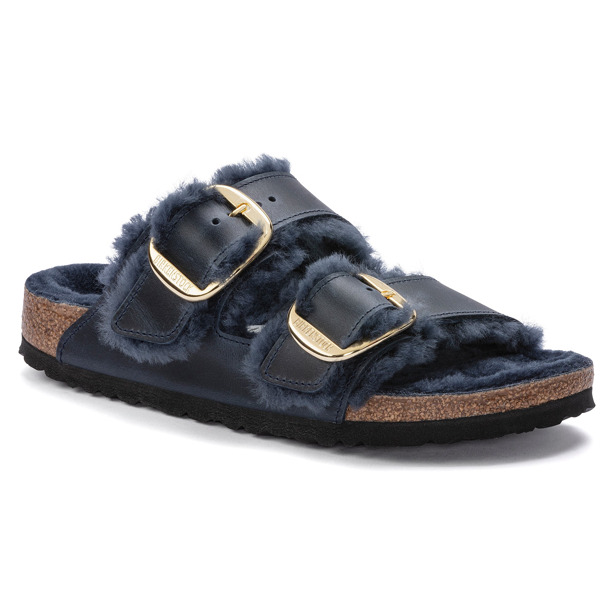 Birkenstock Arizona Big Buckle Shearling midnight oiled leather/midnight shearling