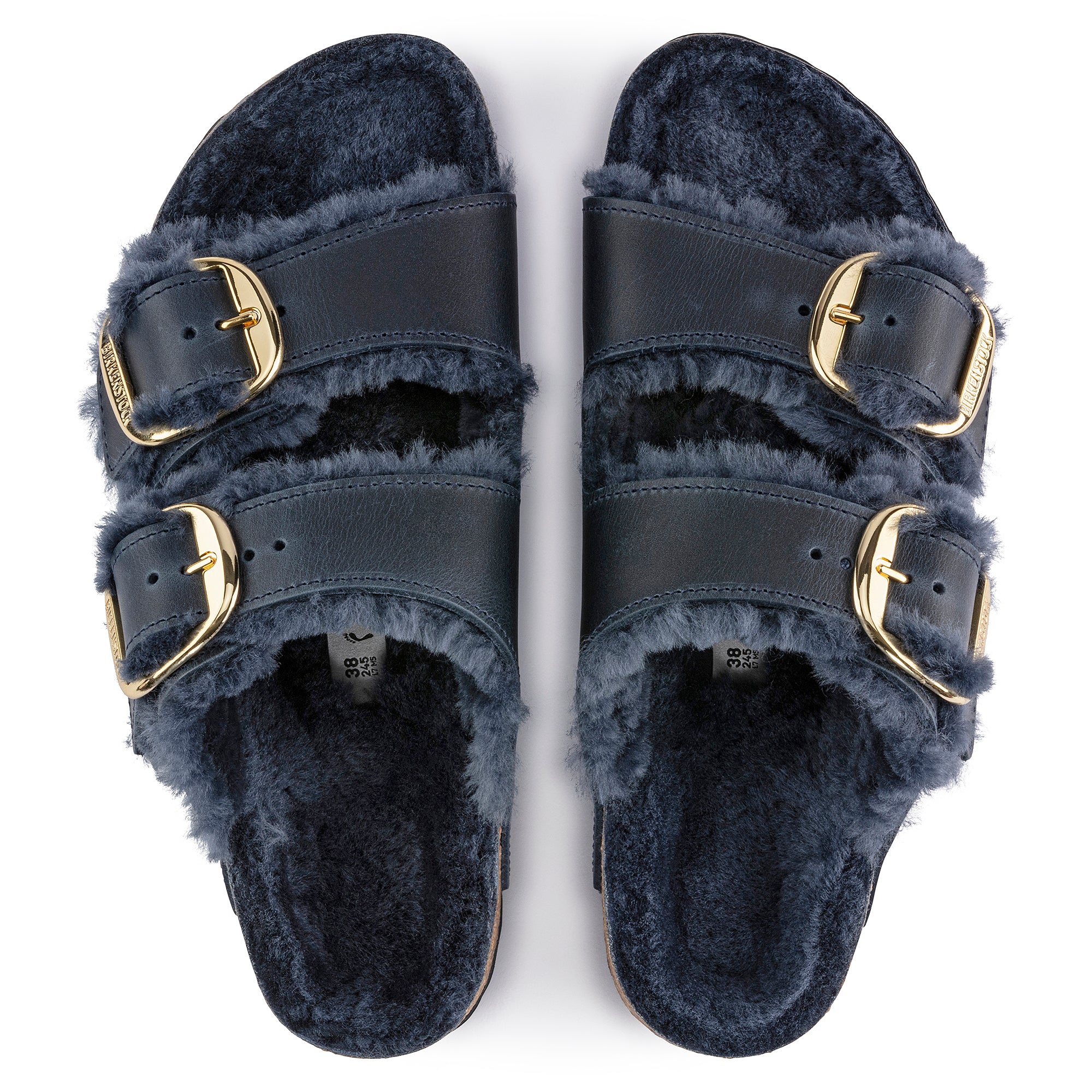 Birkenstock Limited Edition Arizona Big Buckle midnight oiled leather/midnight shearling