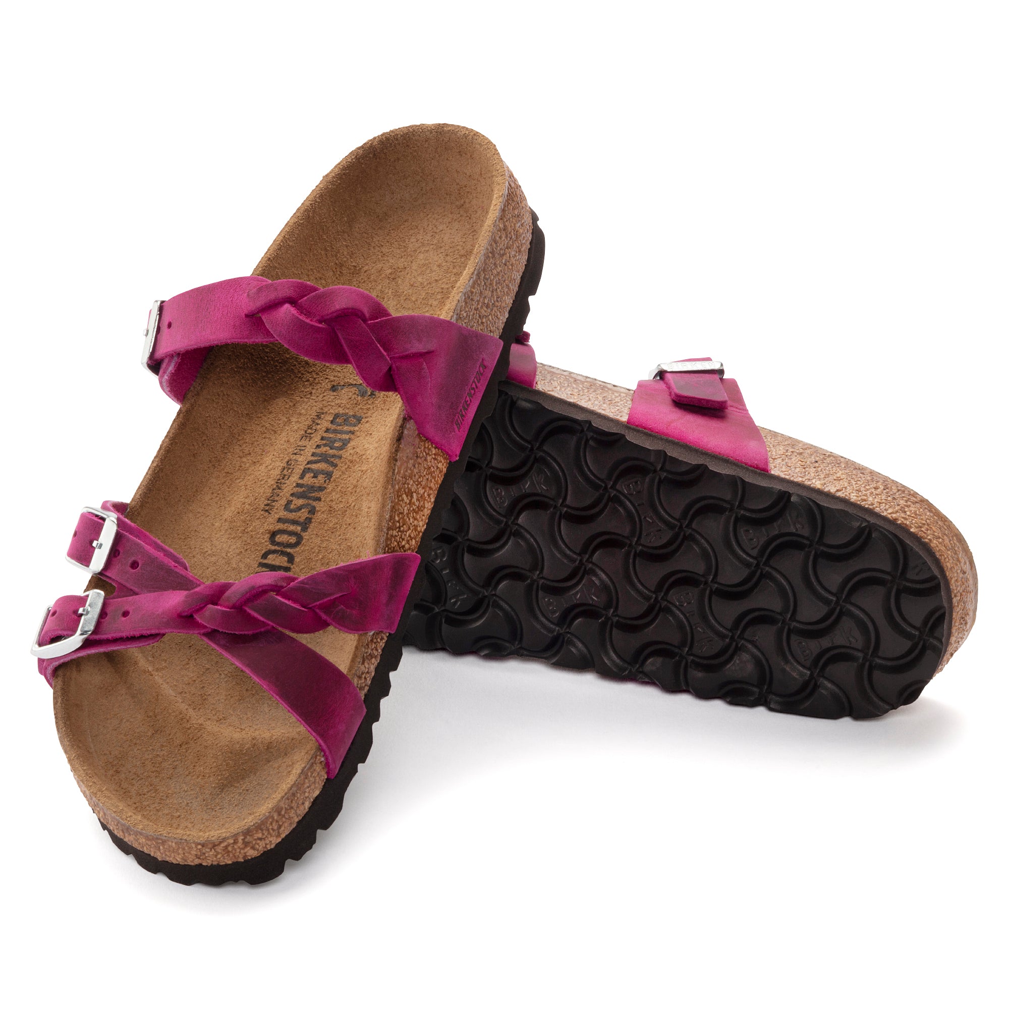 Birkenstock Limited Edition Franca Braid festival fuchsia oiled leather