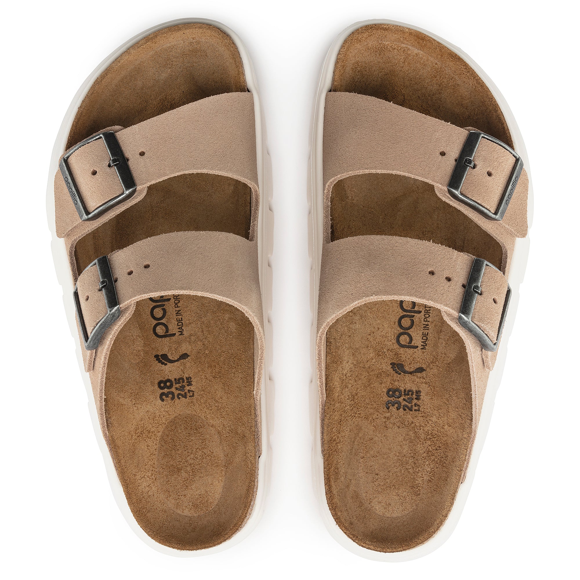 Papillio Arizona Chunky warm sand suede by Birkenstock