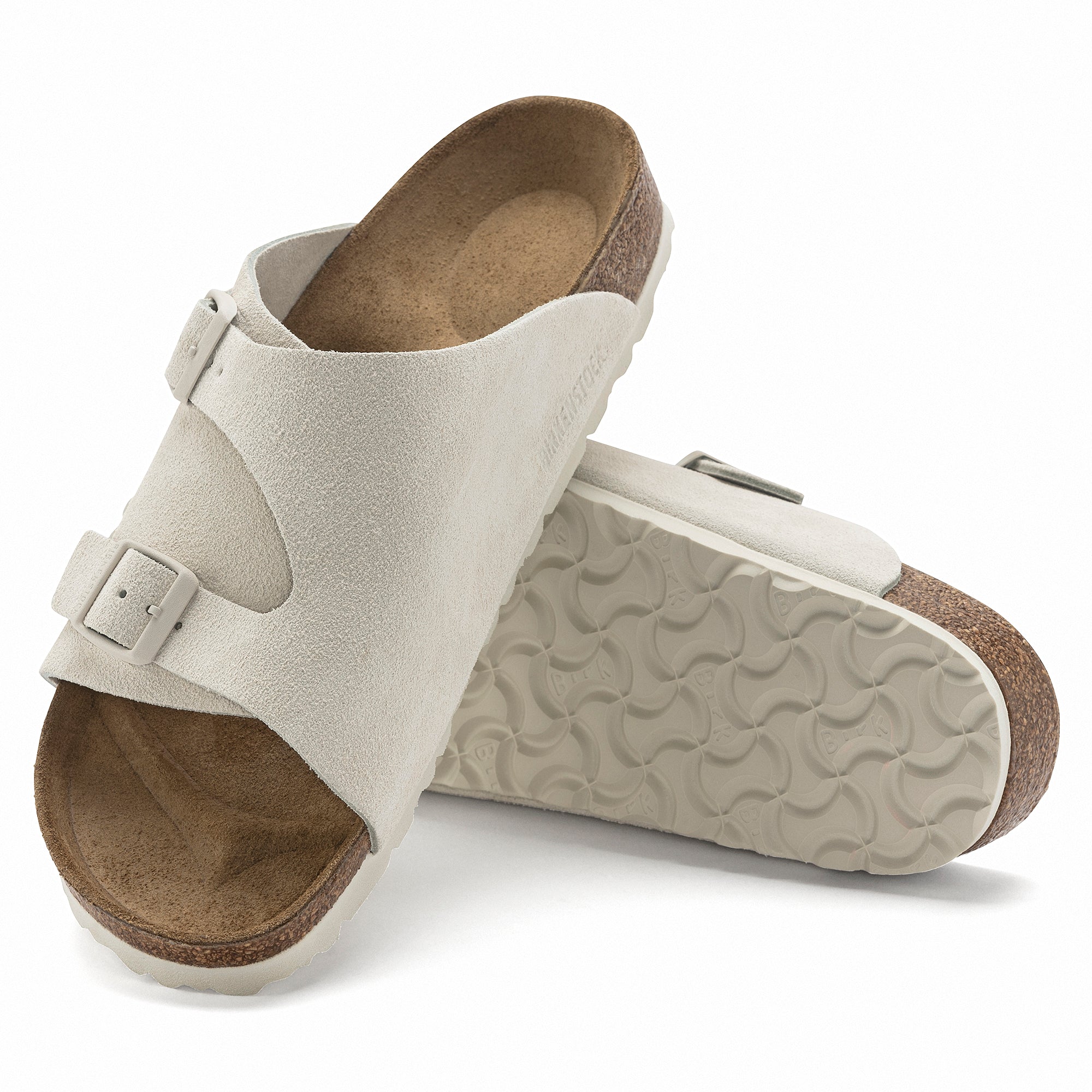 Birkenstock Zurich antique white suede