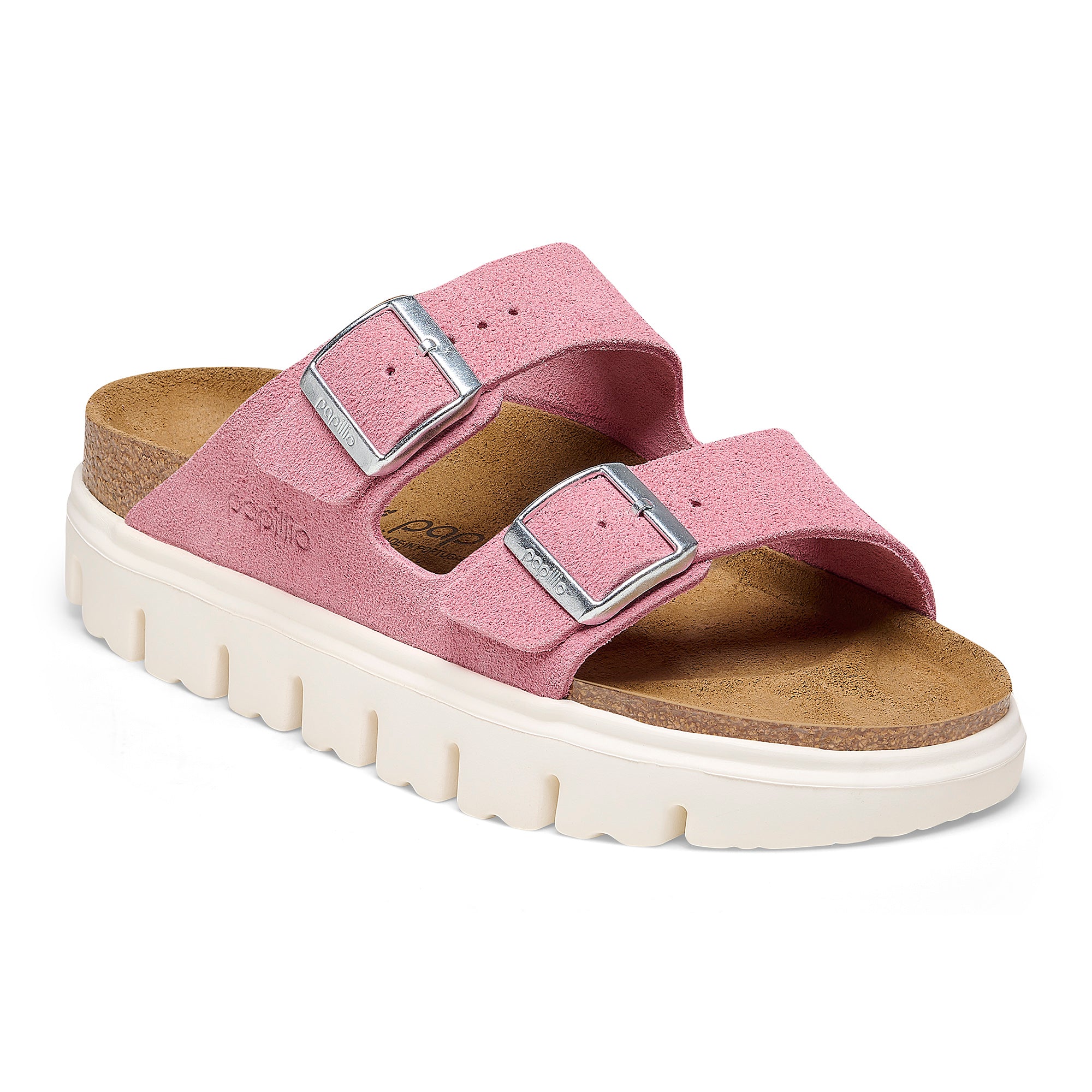 Papillio Arizona Chunky candy pink suede by Birkenstock