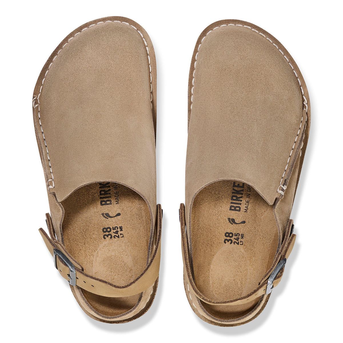 Birkenstock Lutry gray taupe suede