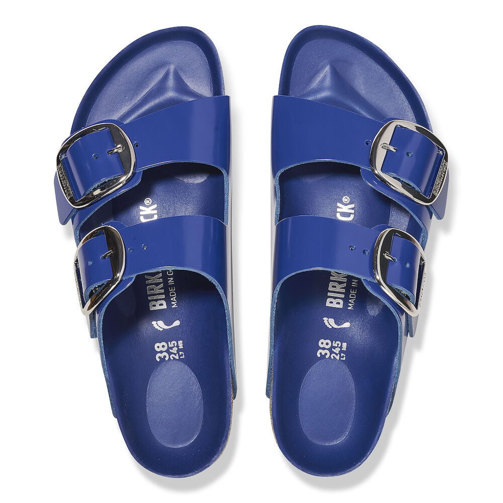 Birkenstock Limited Edition Arizona Big Buckle high shine cobalt blue leather