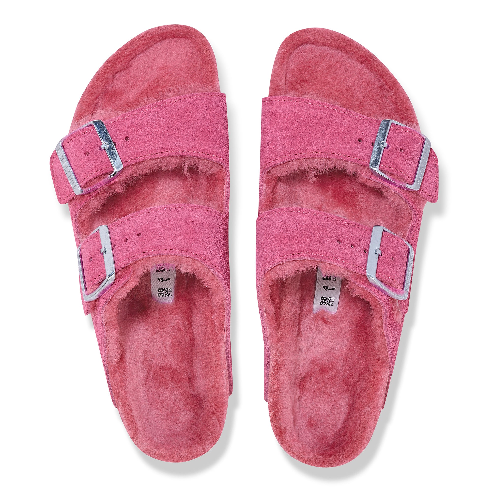 Birkenstock Limited Edition Arizona fuchsia tulip suede/fuchsia shearling