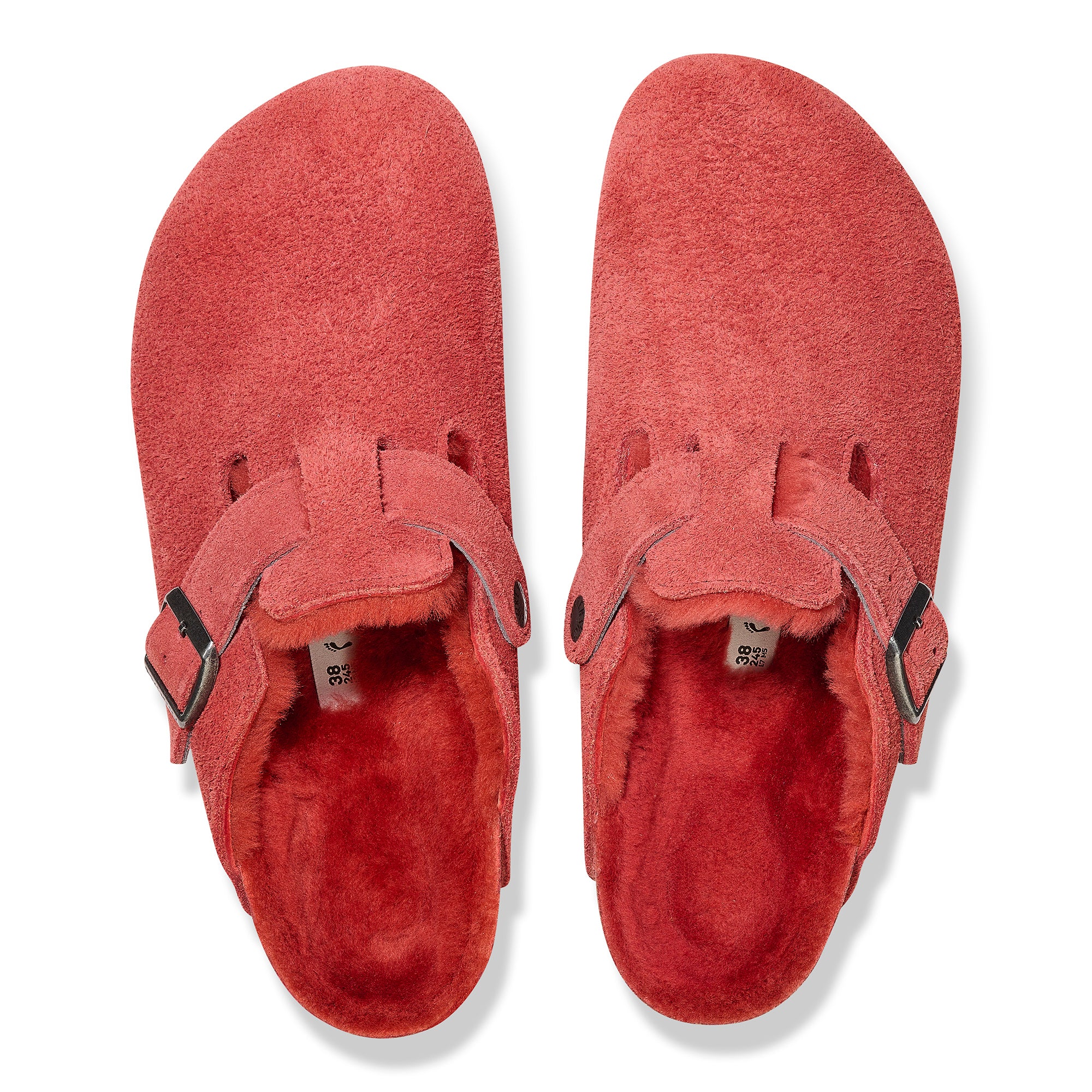 Birkenstock Limited Edition Boston sienna red suede/sienna red shearling