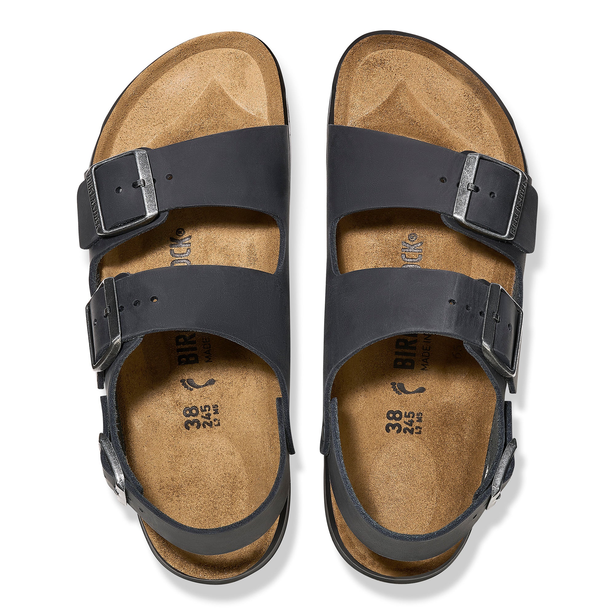 Birkenstock Women's Milano Crosstown black oiled leather