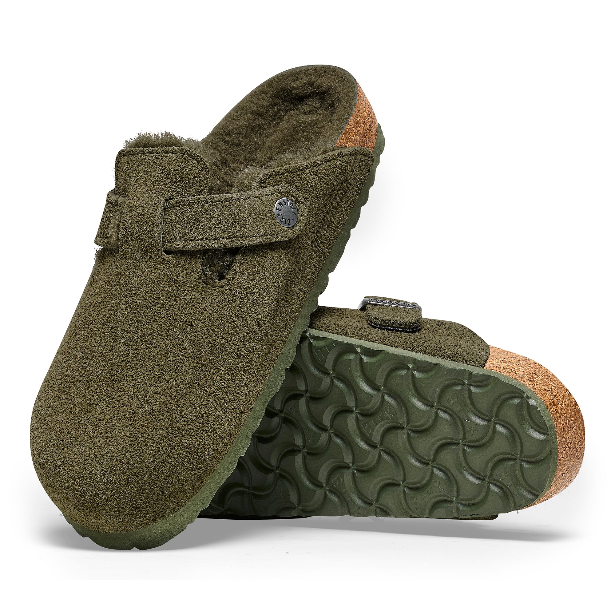 Birkenstock Limited Edition Boston thyme suede/thyme shearling