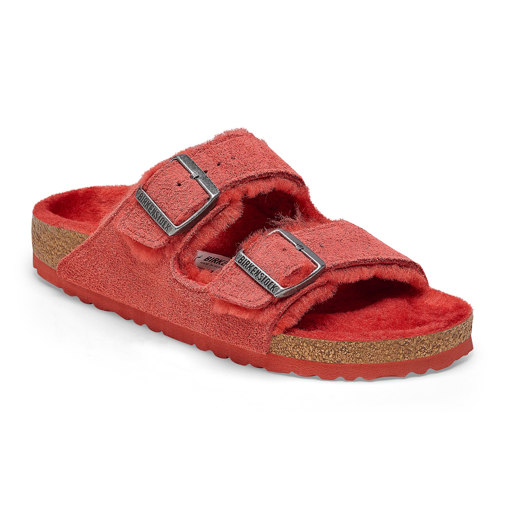 Birkenstock Limited Edition Arizona mars red suede/mars red shearling