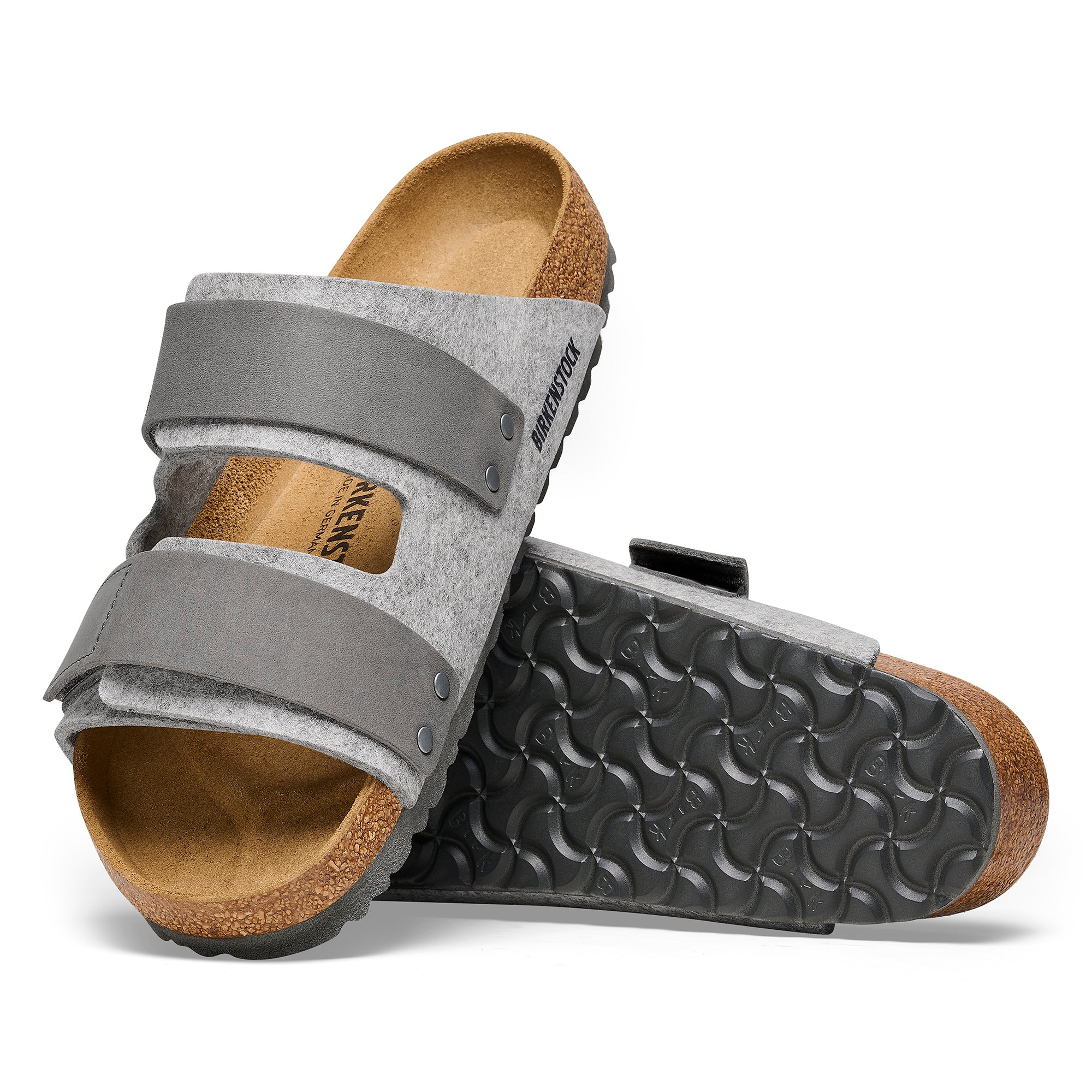 Birkenstock Uji light gray wool/iron oiled leather