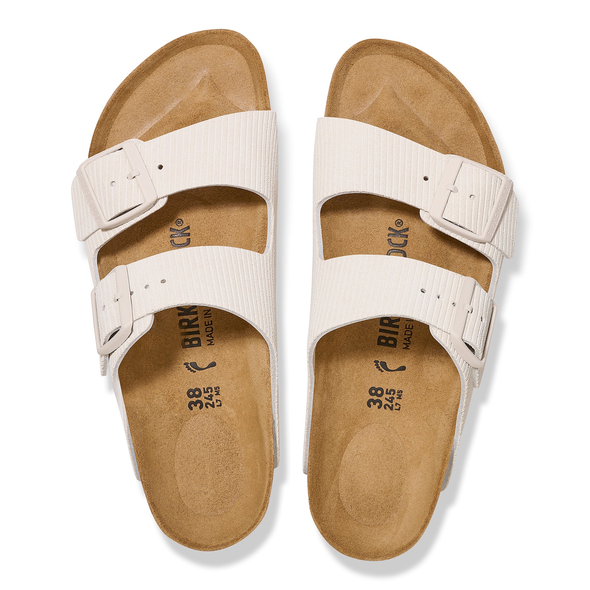 Birkenstock Limited Edition Arizona corduroy antique white suede