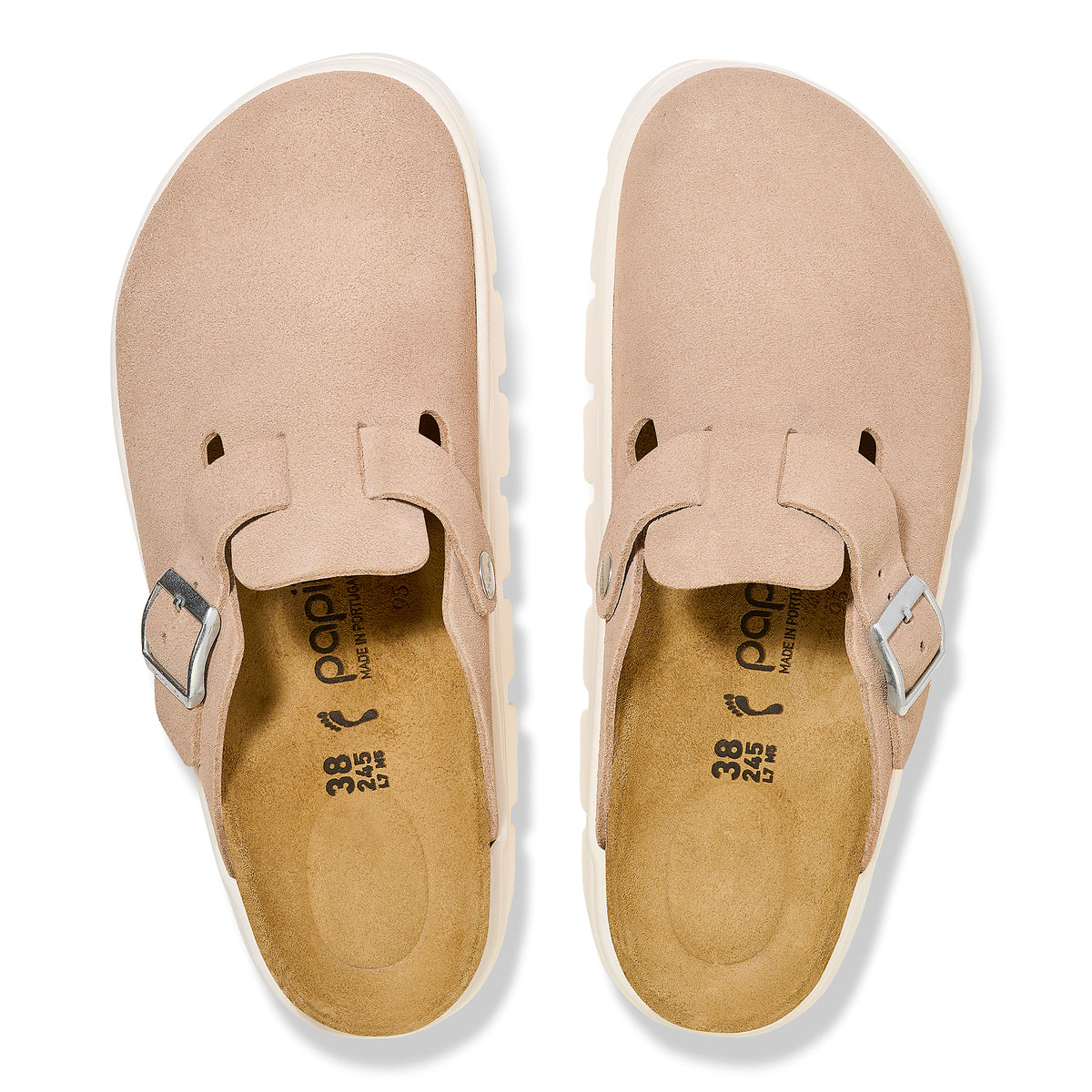 Papillio Boston Chunky warm sand suede by Birkenstock