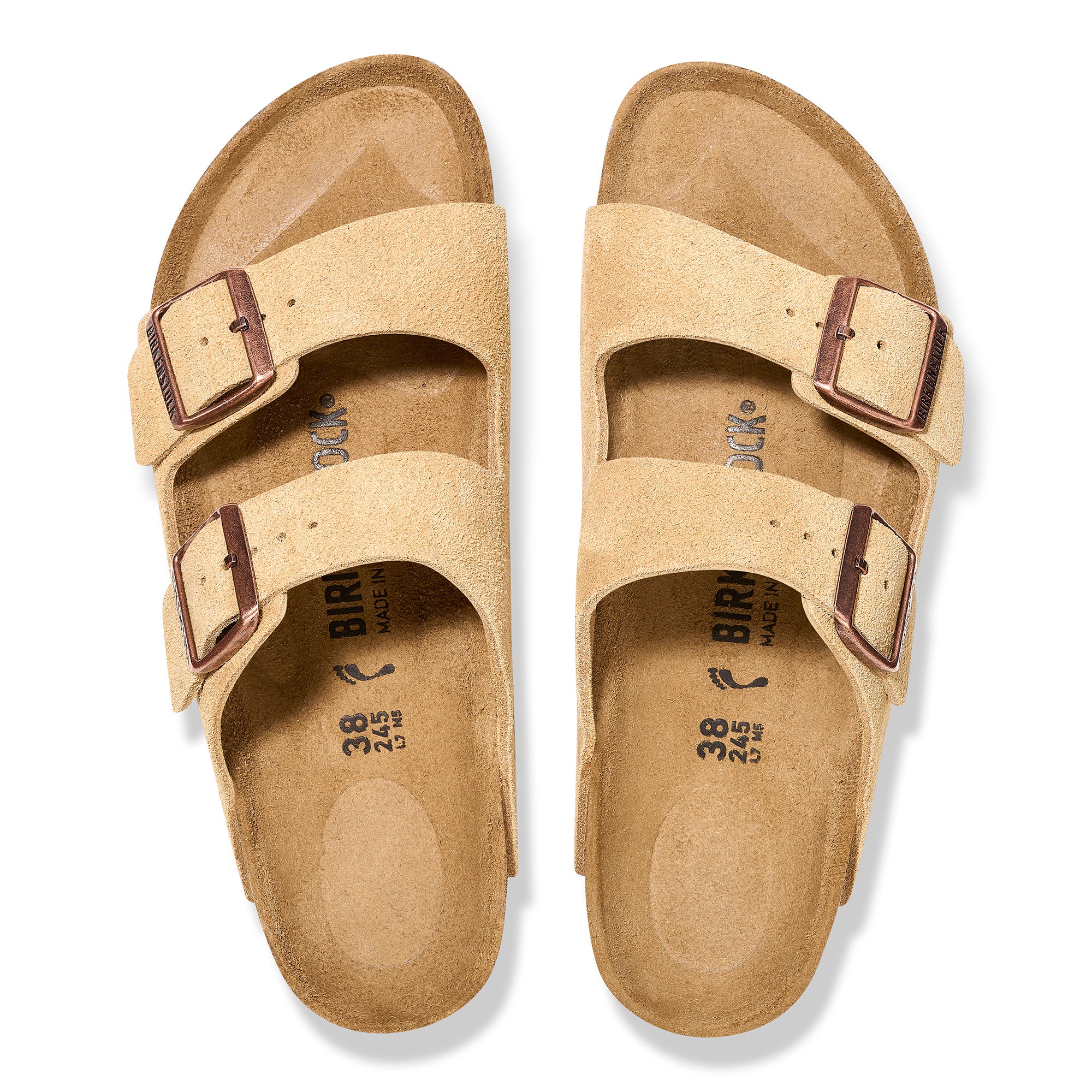 Birkenstock Arizona latte cream suede