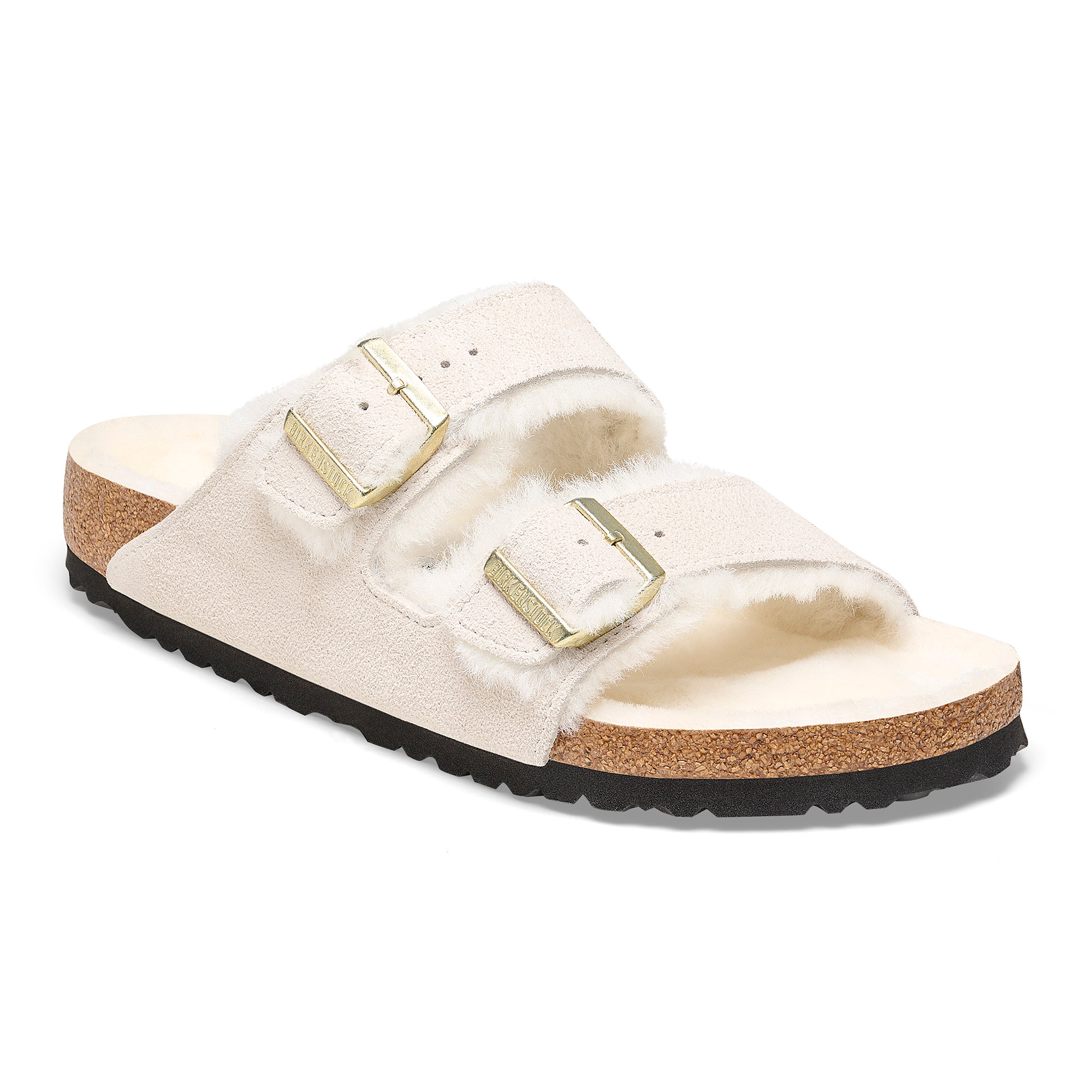Birkenstock Arizona Shearling antique white suede/white shearling
