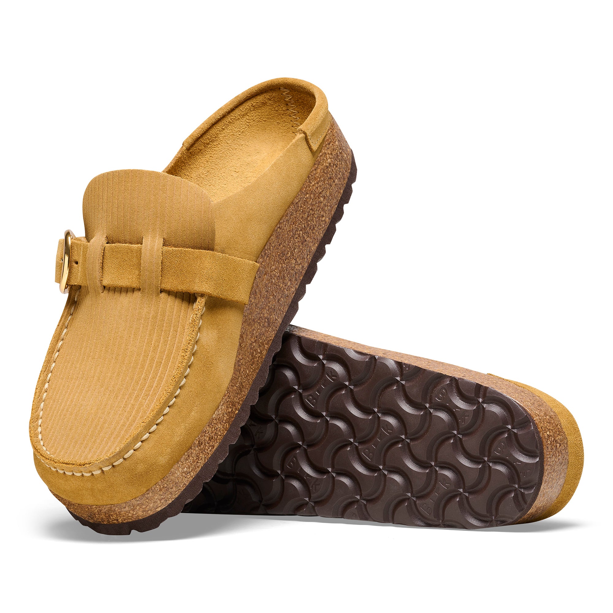 Birkenstock Buckley corduroy cork brown suede