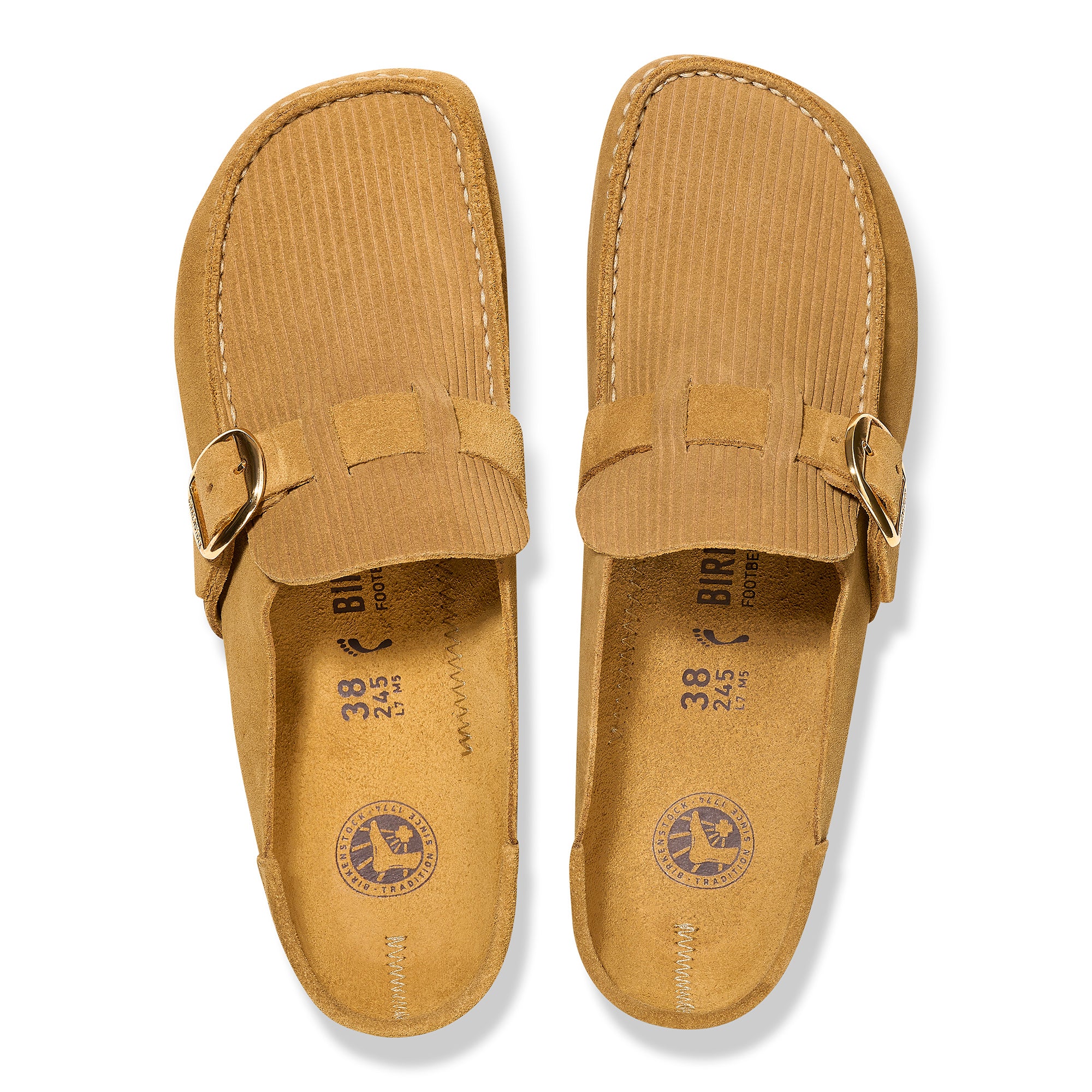 Birkenstock Buckley corduroy cork brown suede