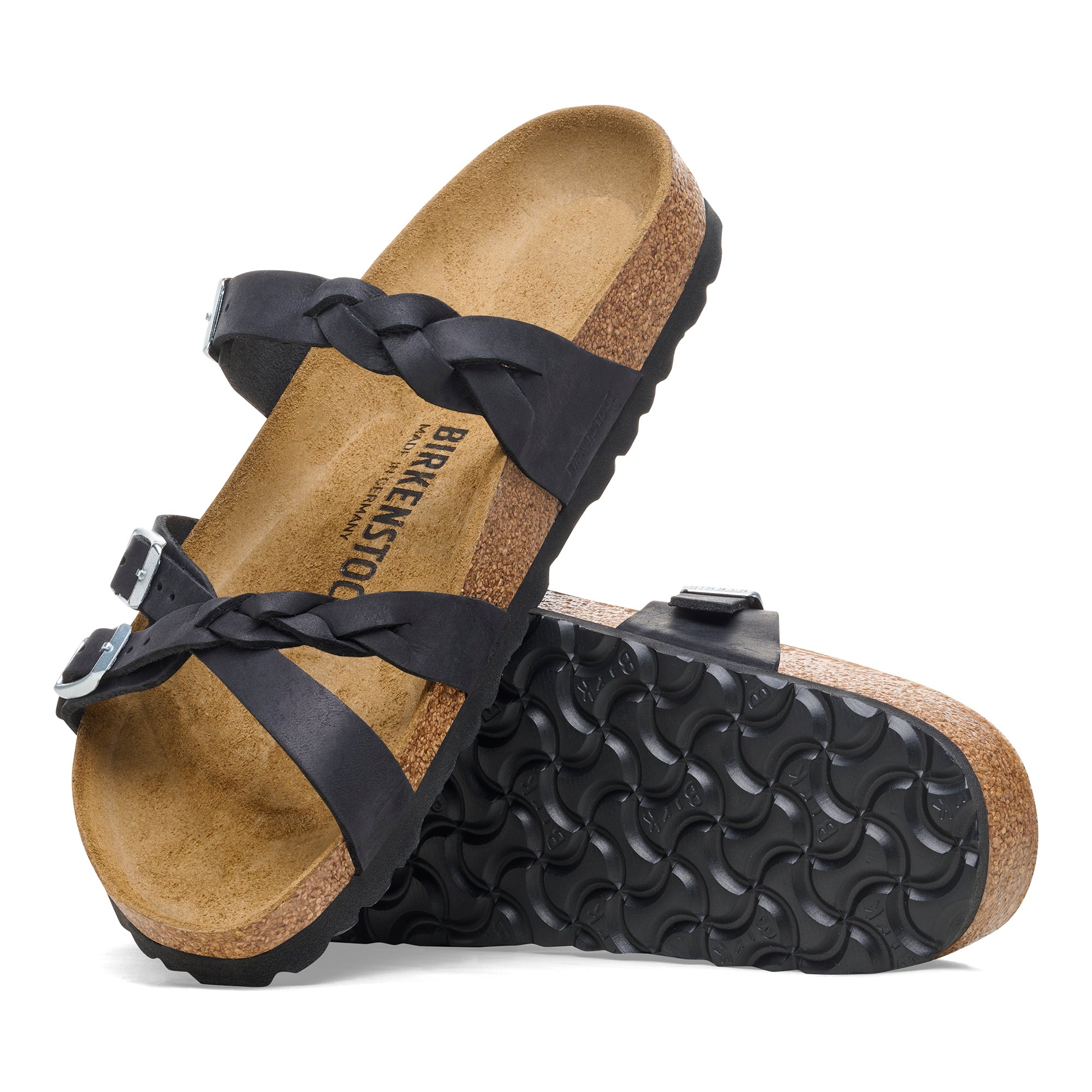 Birkenstock Franca Braid black oiled leather