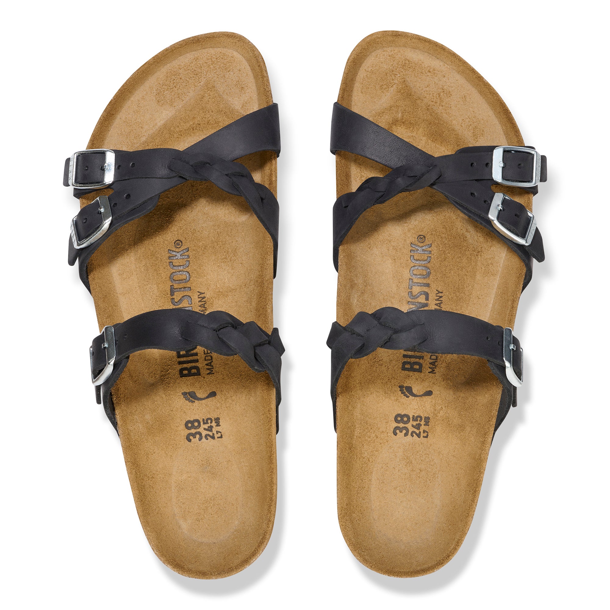 Birkenstock Franca Braid black oiled leather