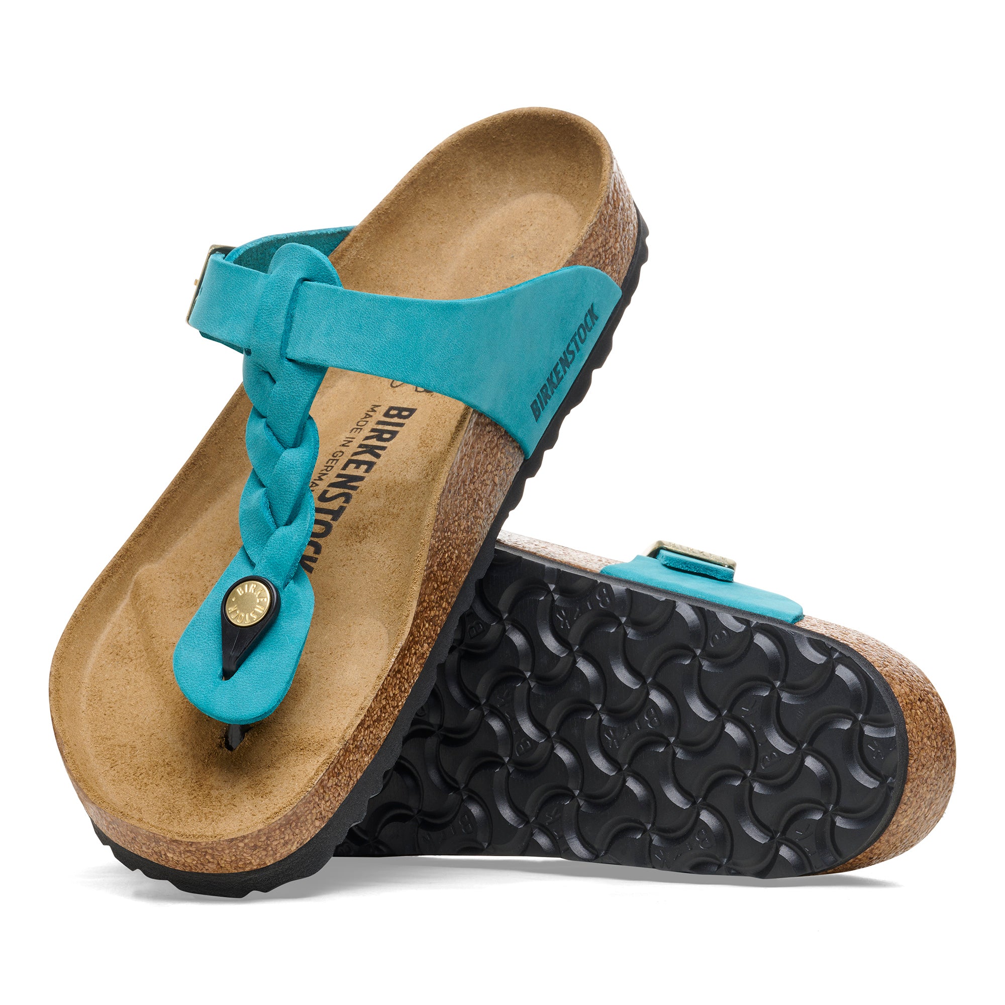 Birkenstock Gizeh Braid biscay bay oiled leather