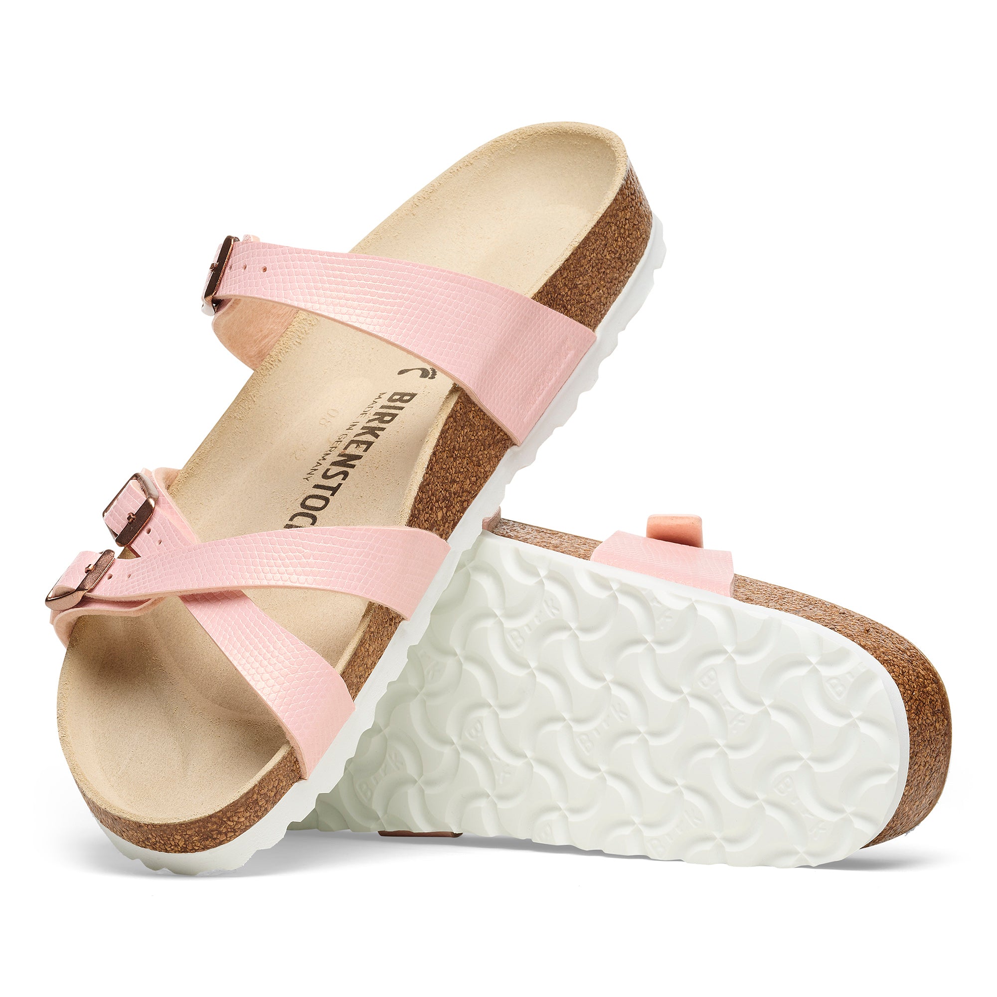 Birkenstock Limited Edition Franca lizard embossed light rose Birko-Flor