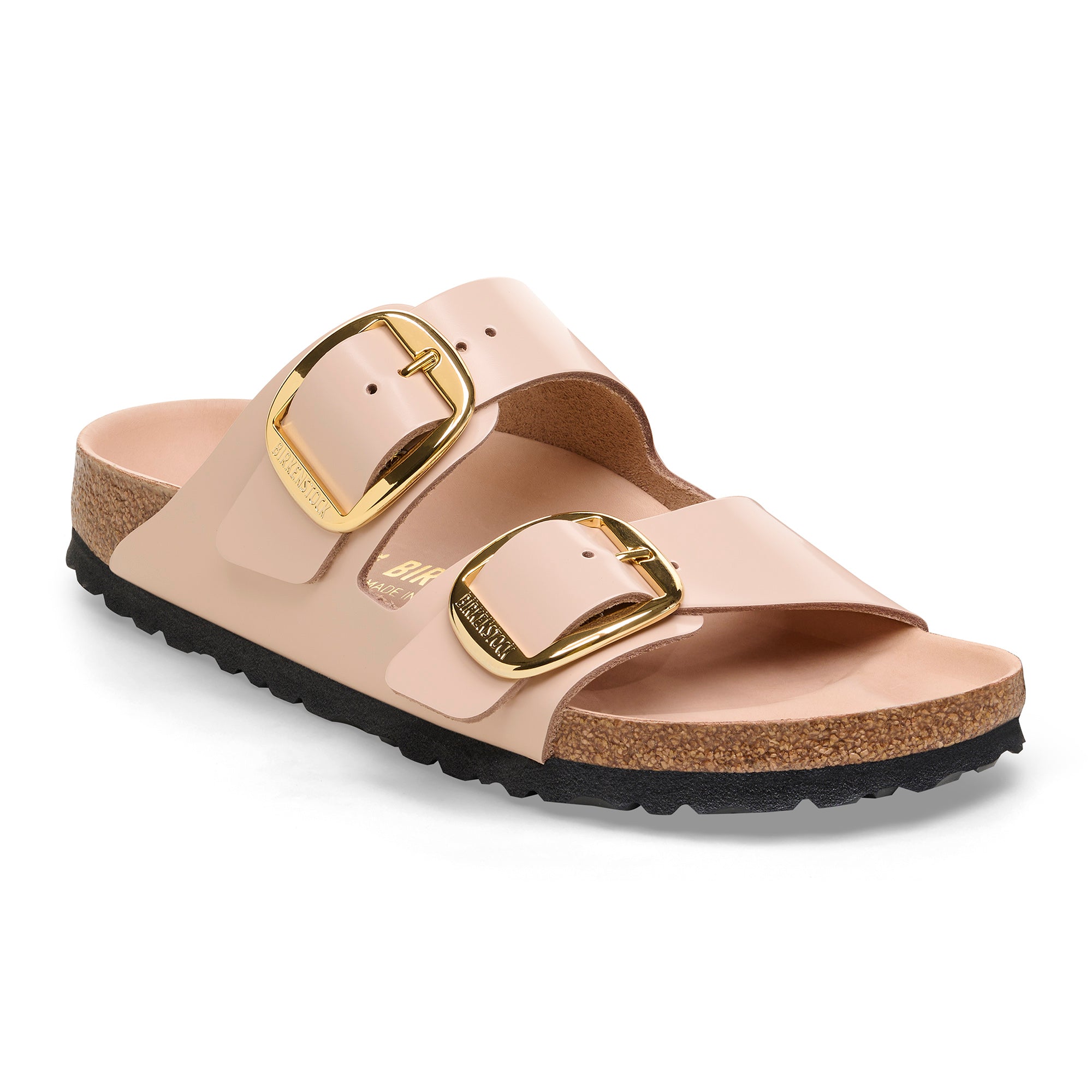 Birkenstock Limited Edition Arizona Big Buckle high shine new beige leather