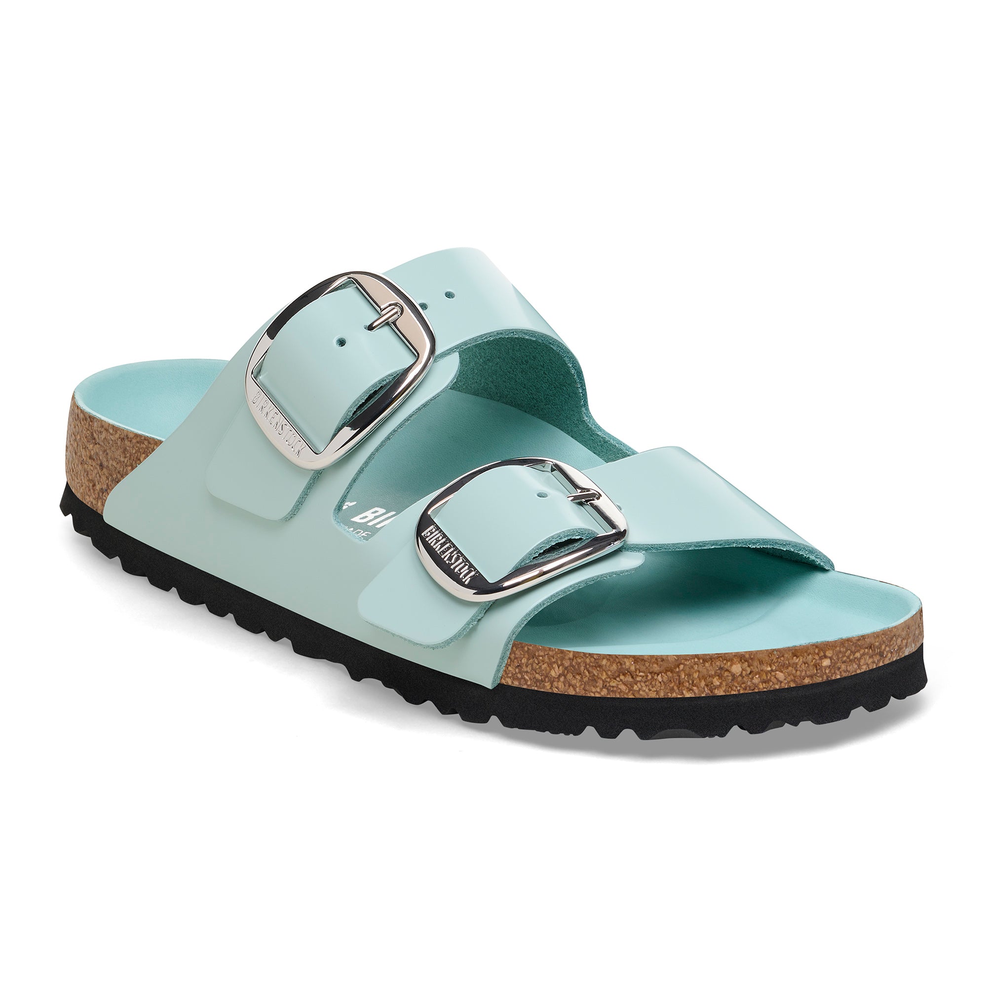 Birkenstock Limited Edition Arizona Big Buckle high shine surf green leather