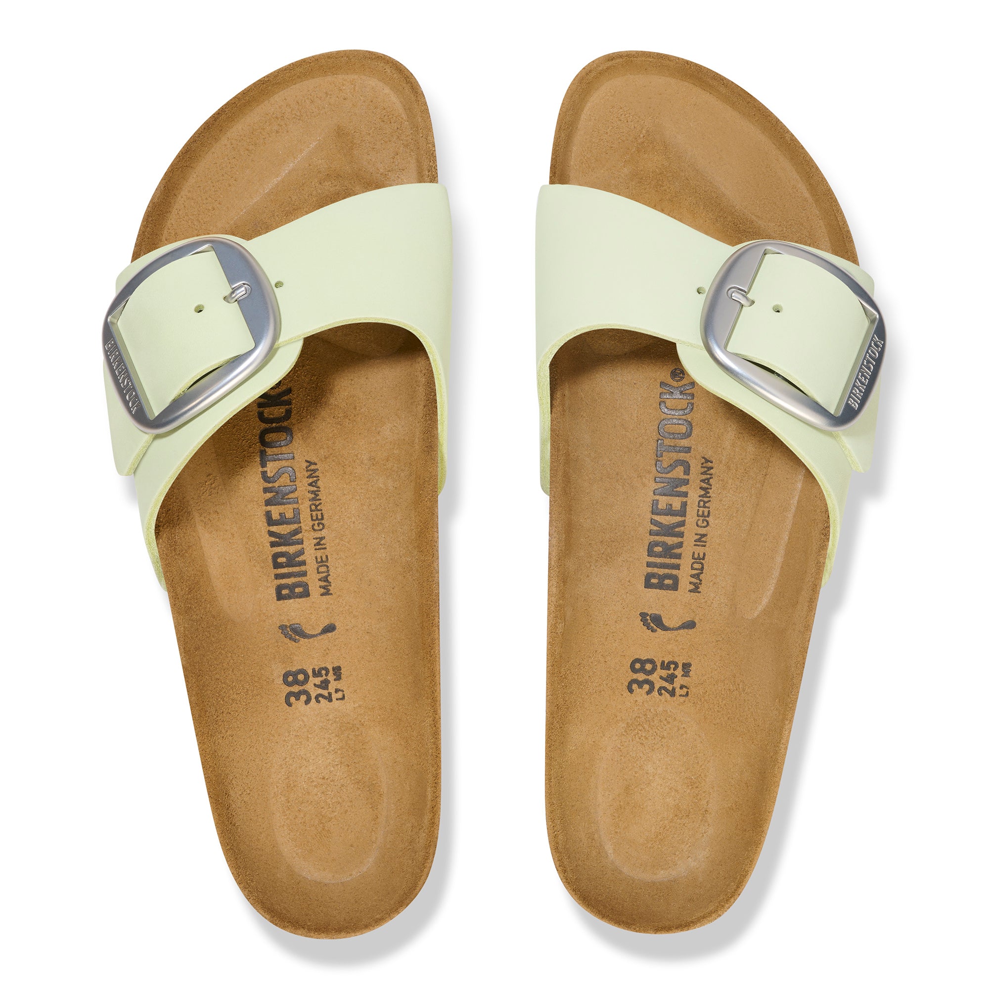 Birkenstock Madrid Big Buckle faded lime nubuck