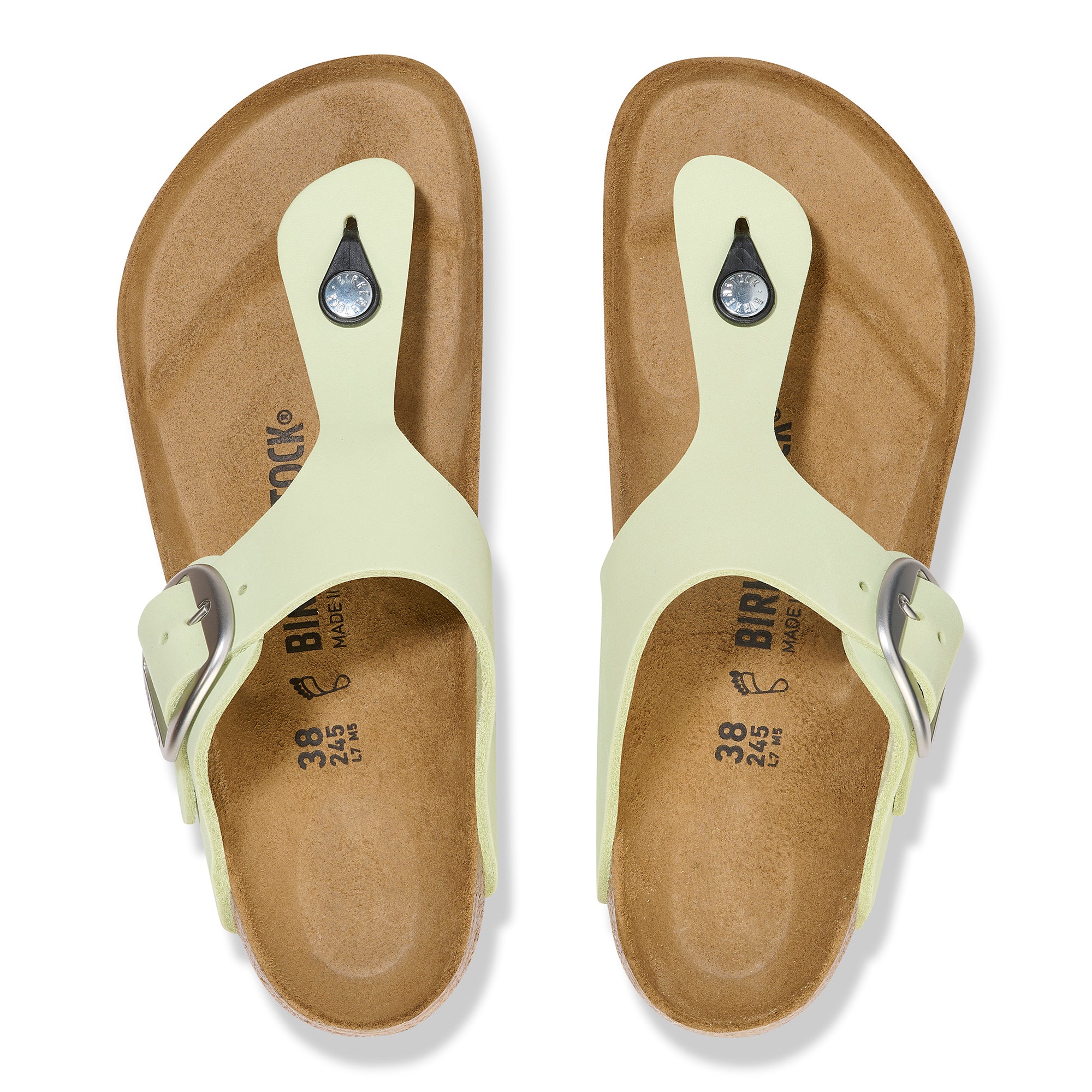 Birkenstock Gizeh Big Buckle faded lime nubuck