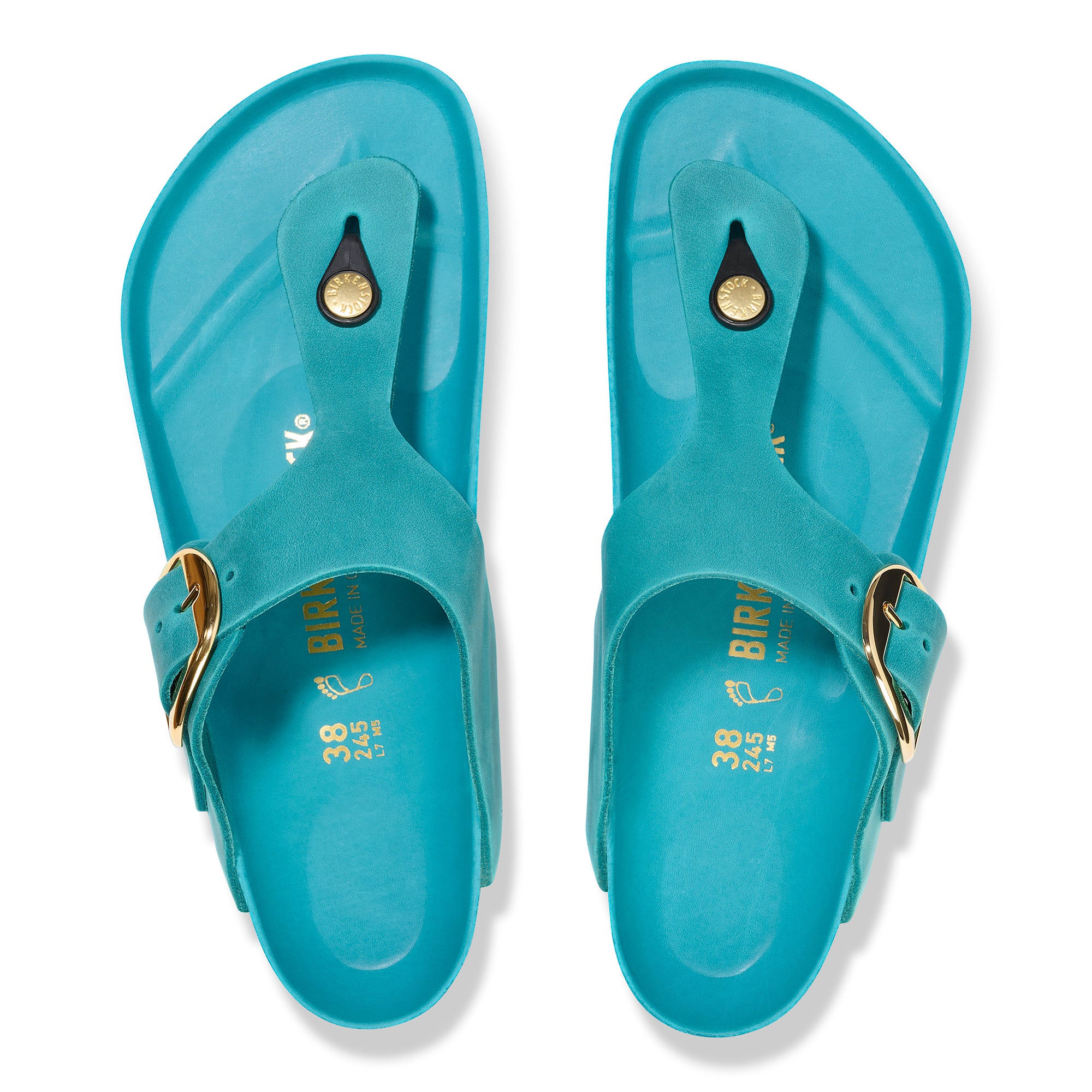 Birkenstock Gizeh Big Buckle biscay bay oiled leather