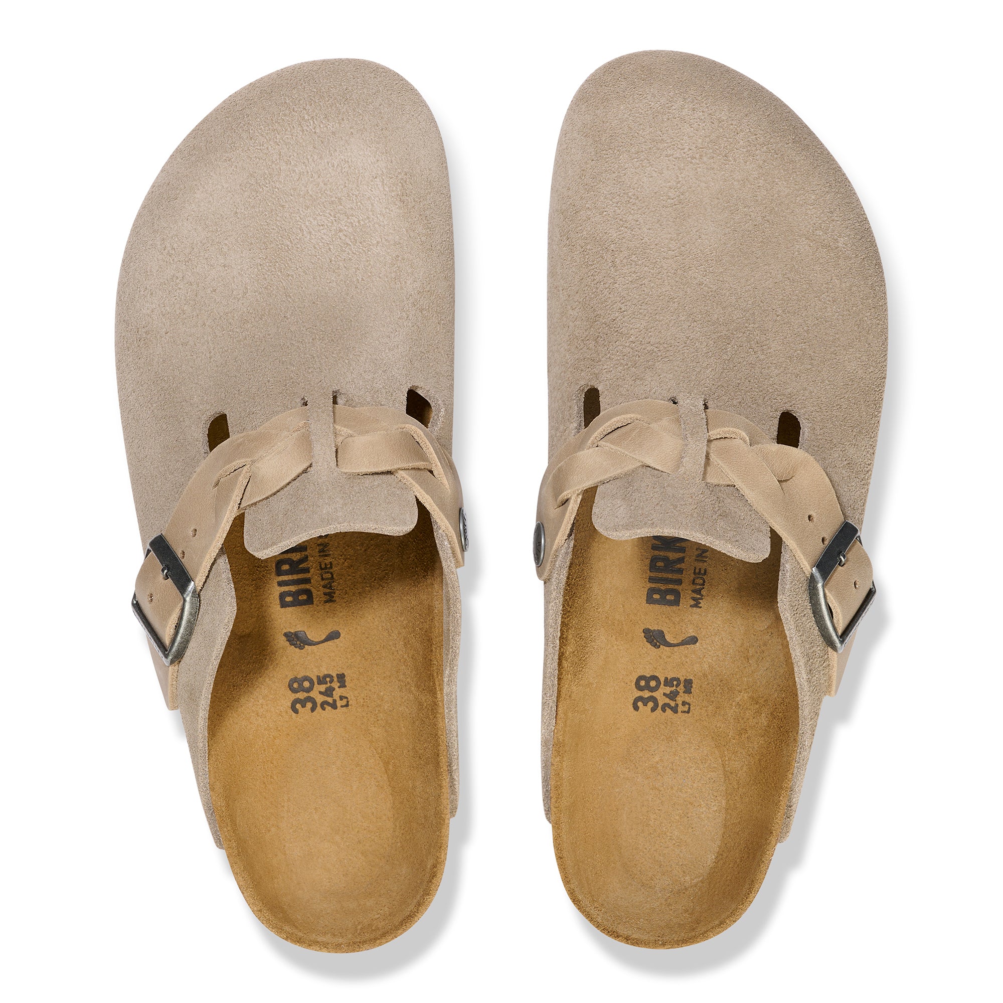 Birkenstock Limited Edition Boston Braid taupe suede