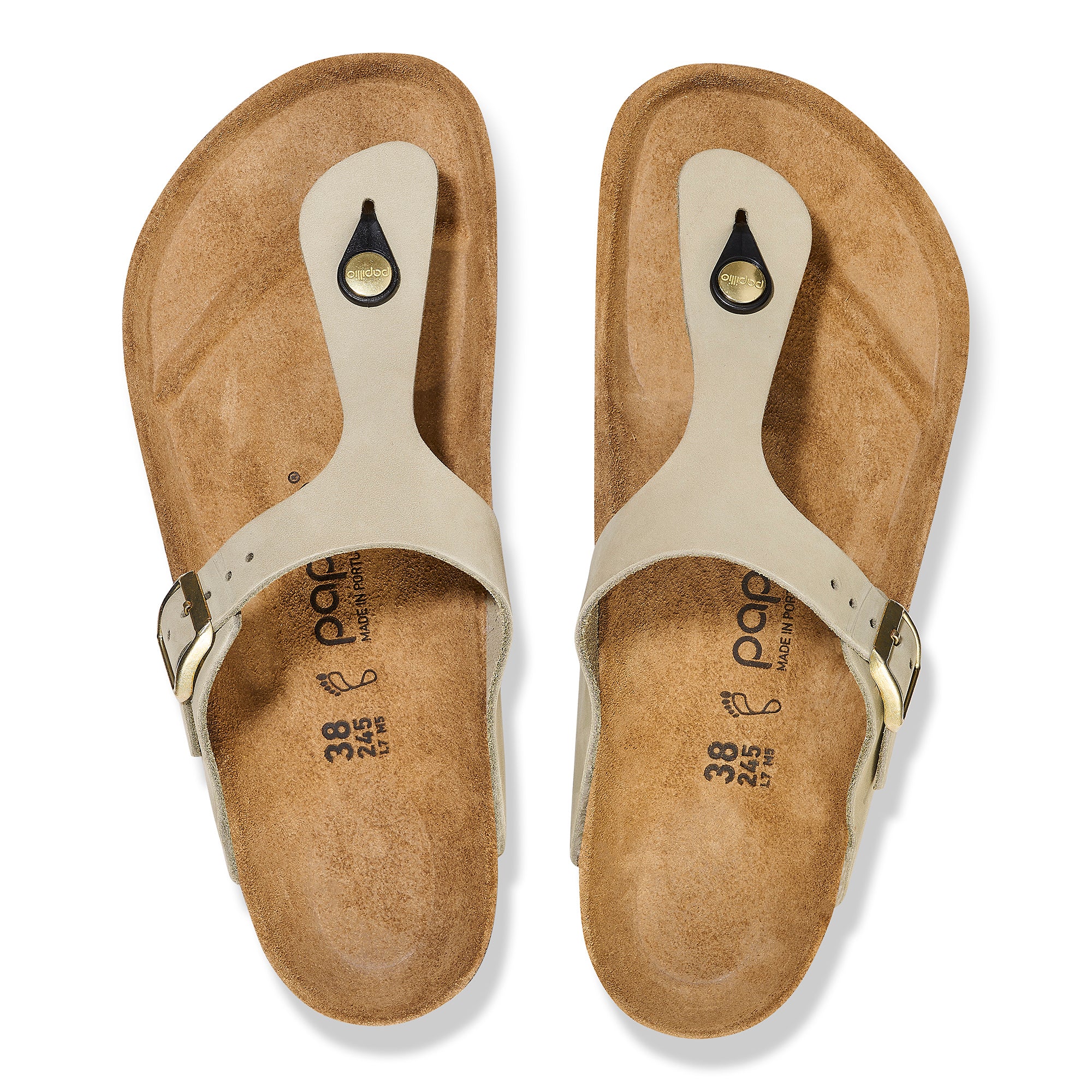 Papillio Gizeh Platform eucalyptus nubuck by Birkenstock