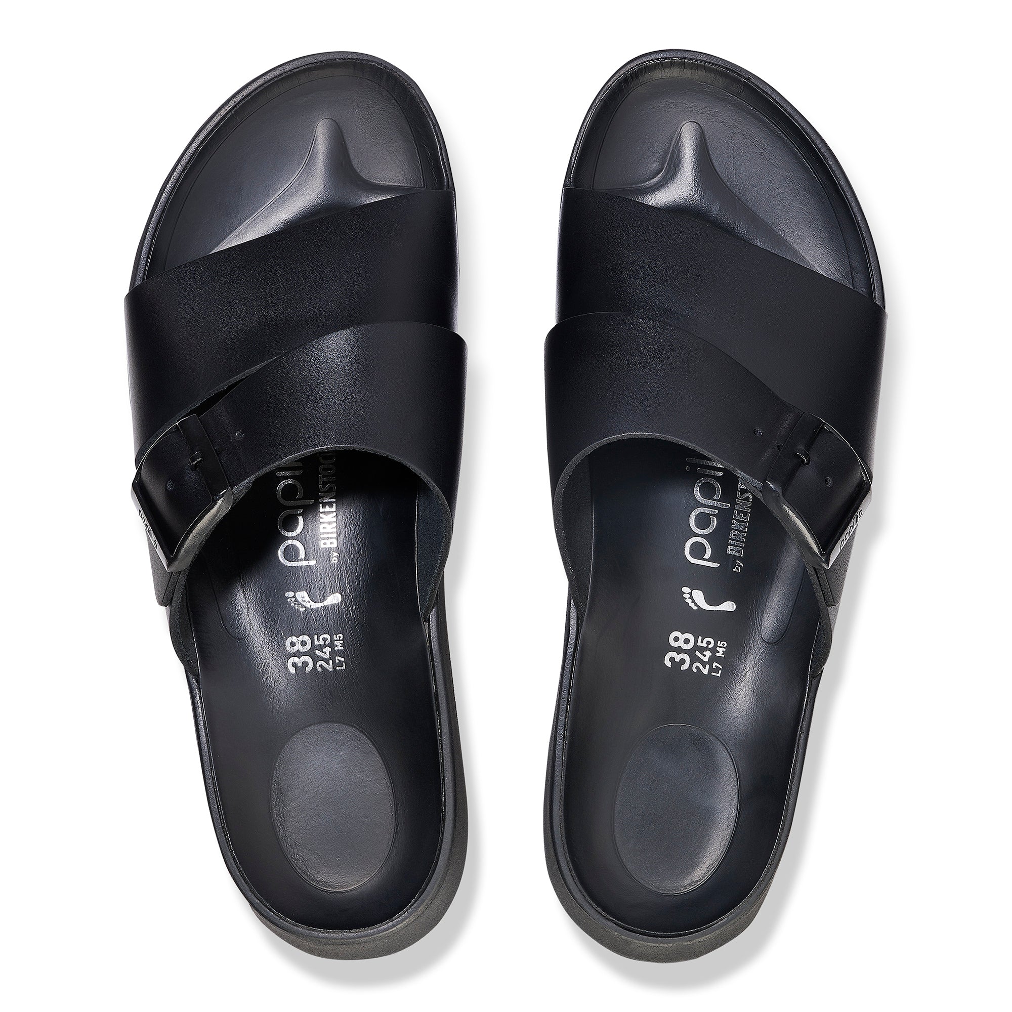 Papillio Almina black leather by Birkenstock