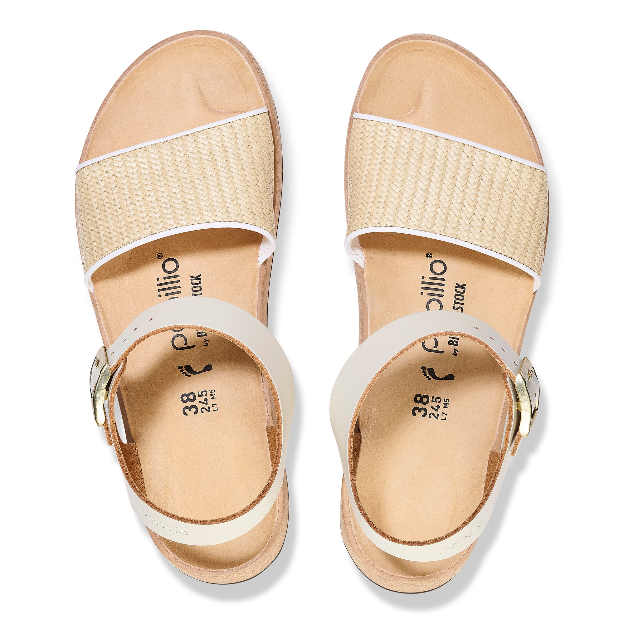 Papillio Glenda white raffia leather/synthetic by Birkenstock
