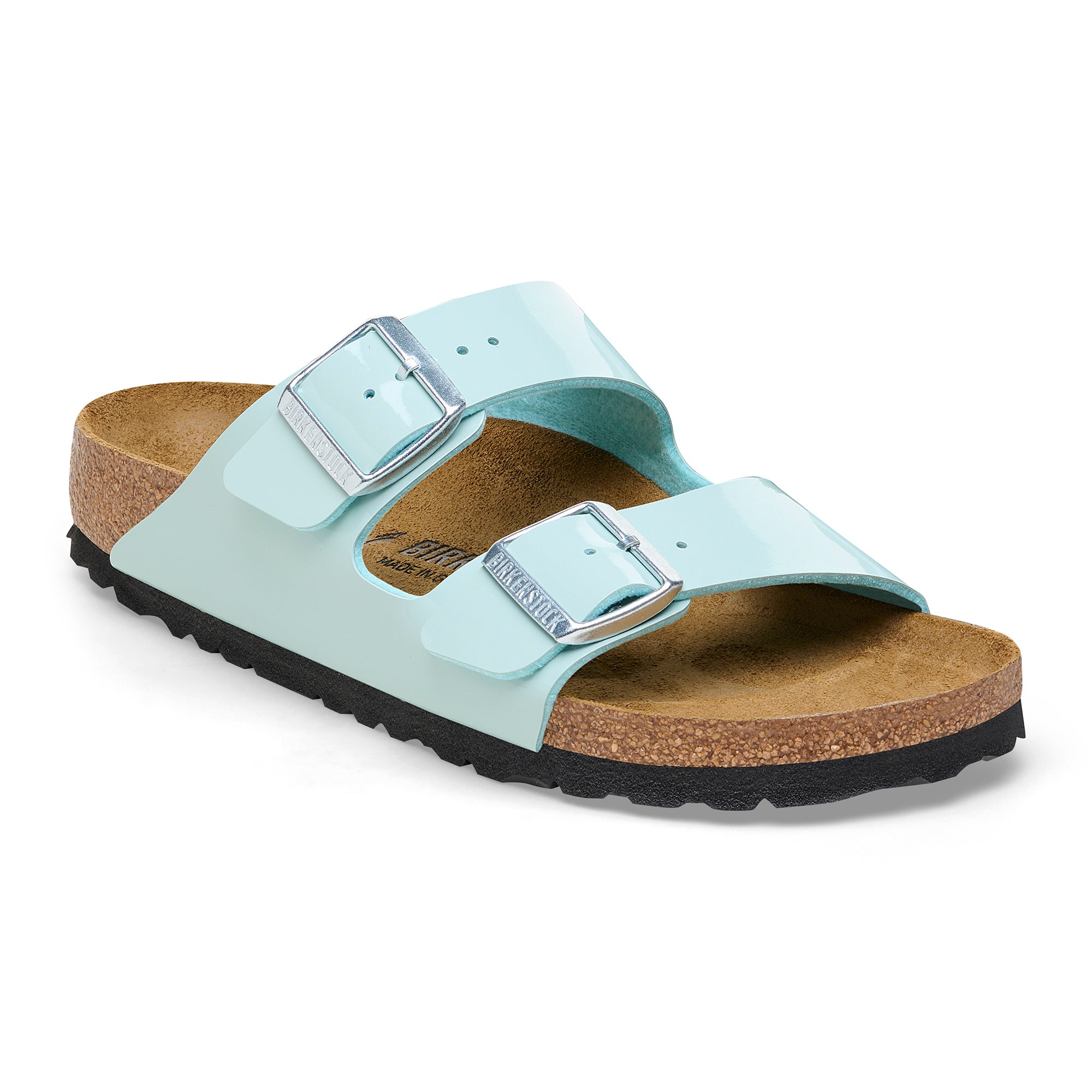 Birkenstock Limited Edition Arizona surf green patent Birko-Flor