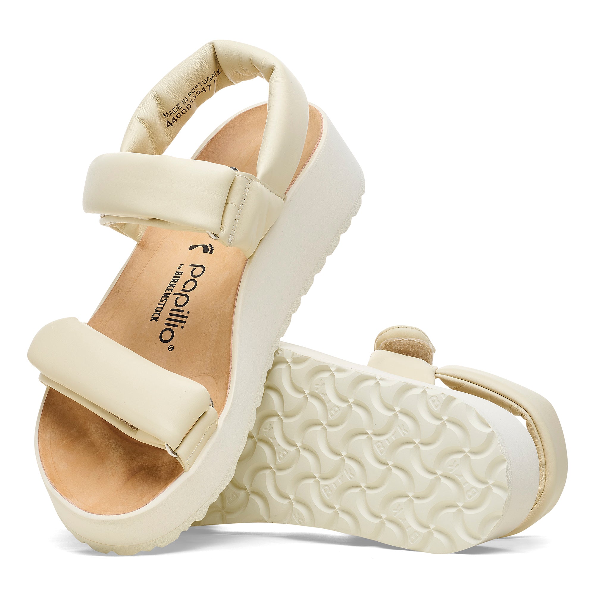 Papillio Theda ecru leather by Birkenstock
