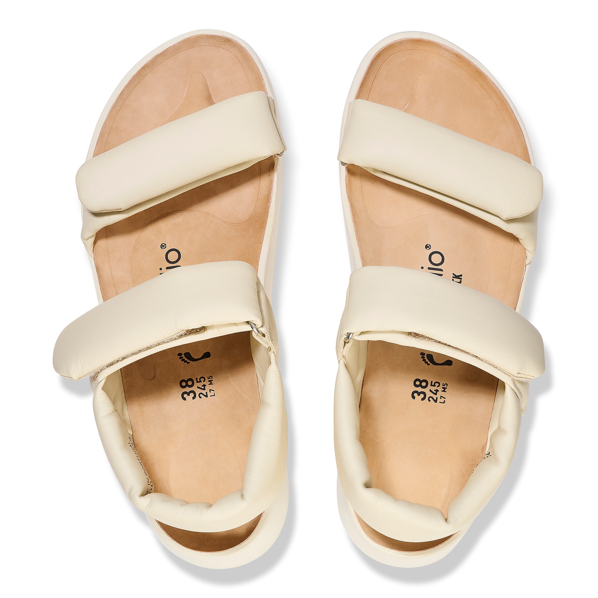 Papillio Theda ecru leather by Birkenstock