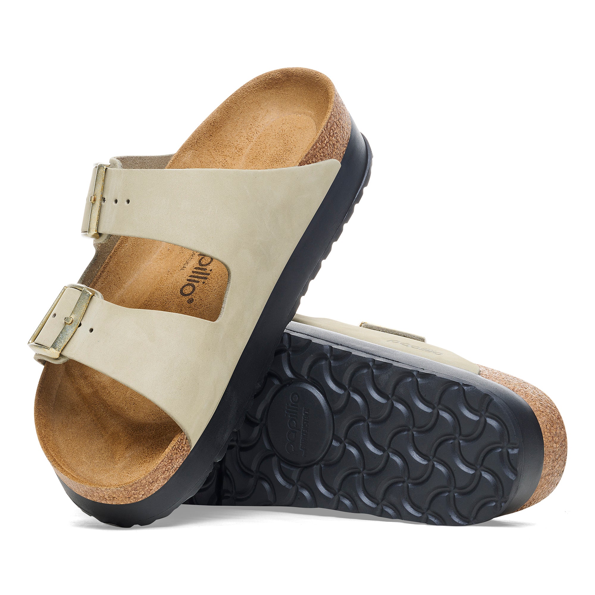 Papillio Arizona Platform eucalyptus nubuck by Birkenstock