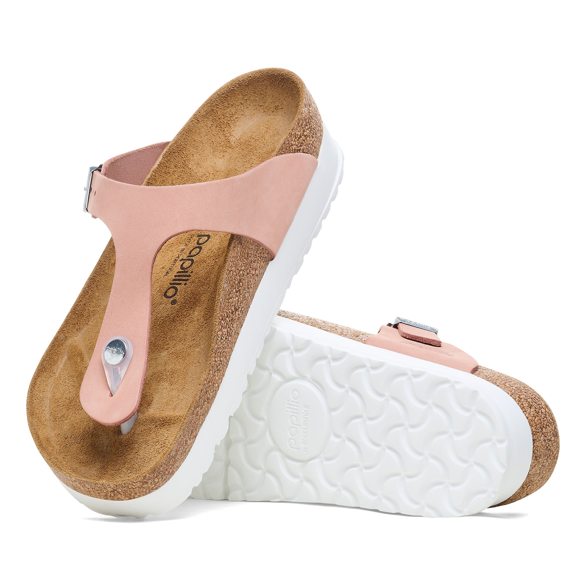 Papillio Gizeh Platform soft pink nubuck by Birkenstock