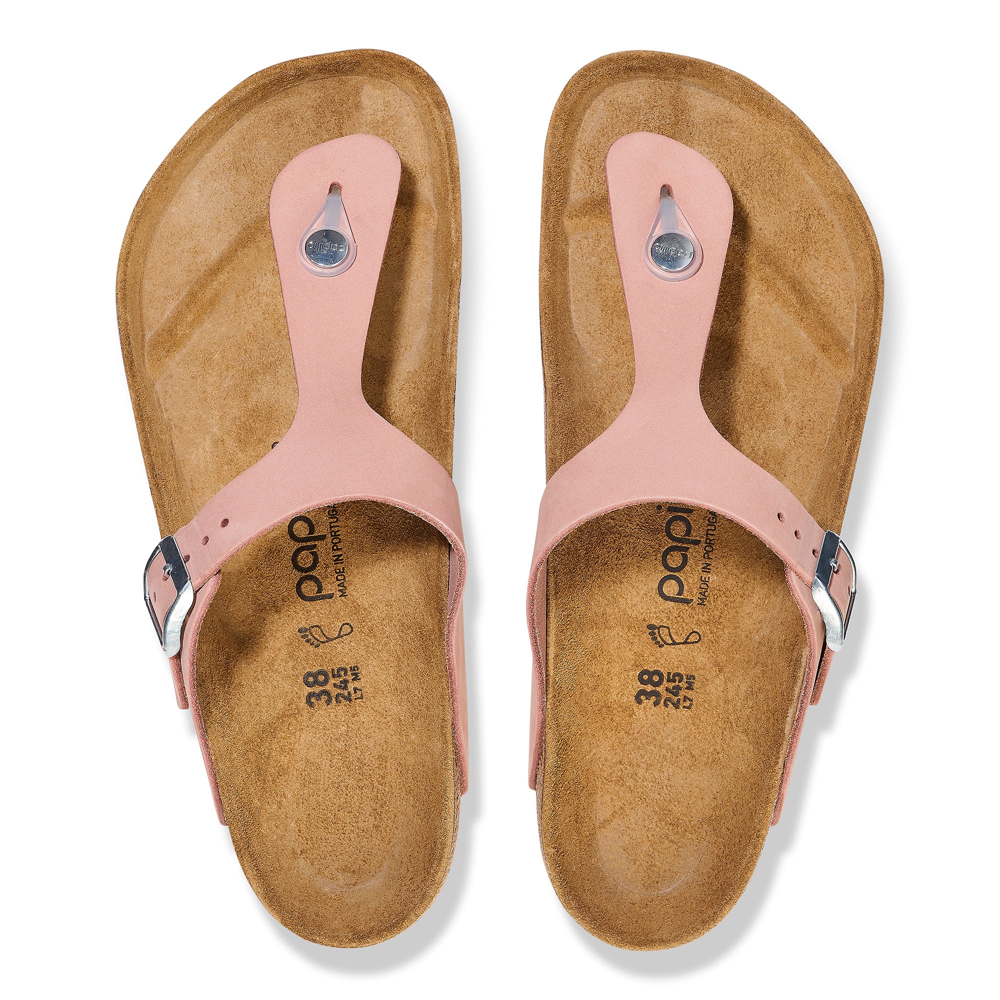 Papillio Gizeh Platform soft pink nubuck by Birkenstock