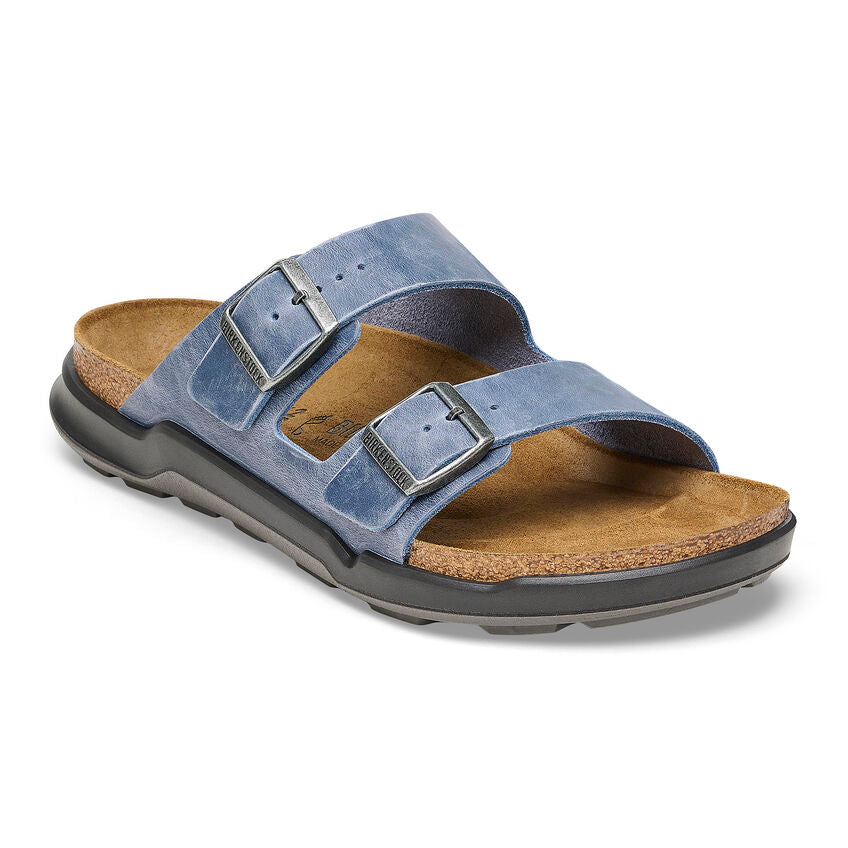 Birkenstock Rugged Casual Men's Arizona Rugged elemental blue oiled leather