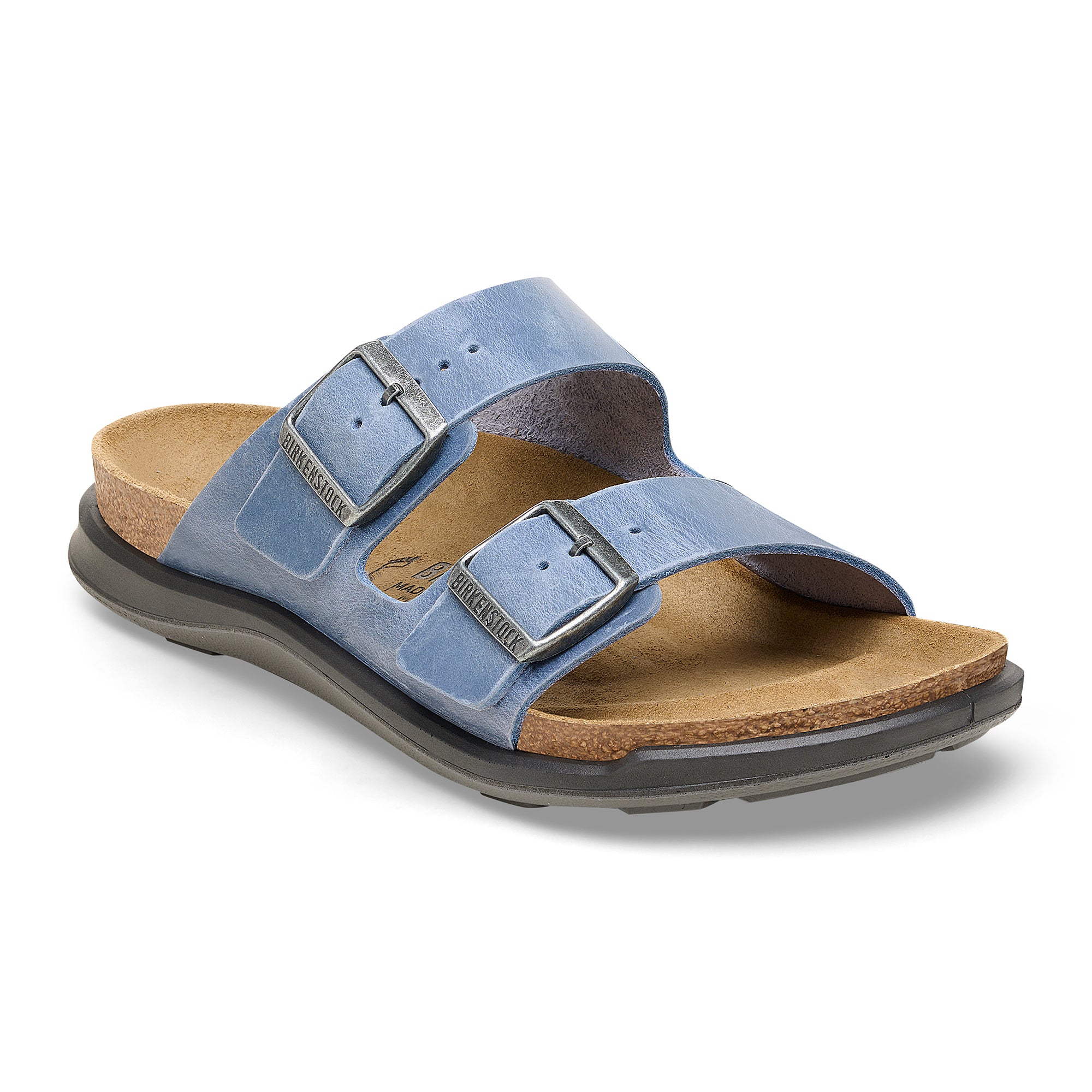 Birkenstock Women's Arizona Crosstown elemental blue oiled leather