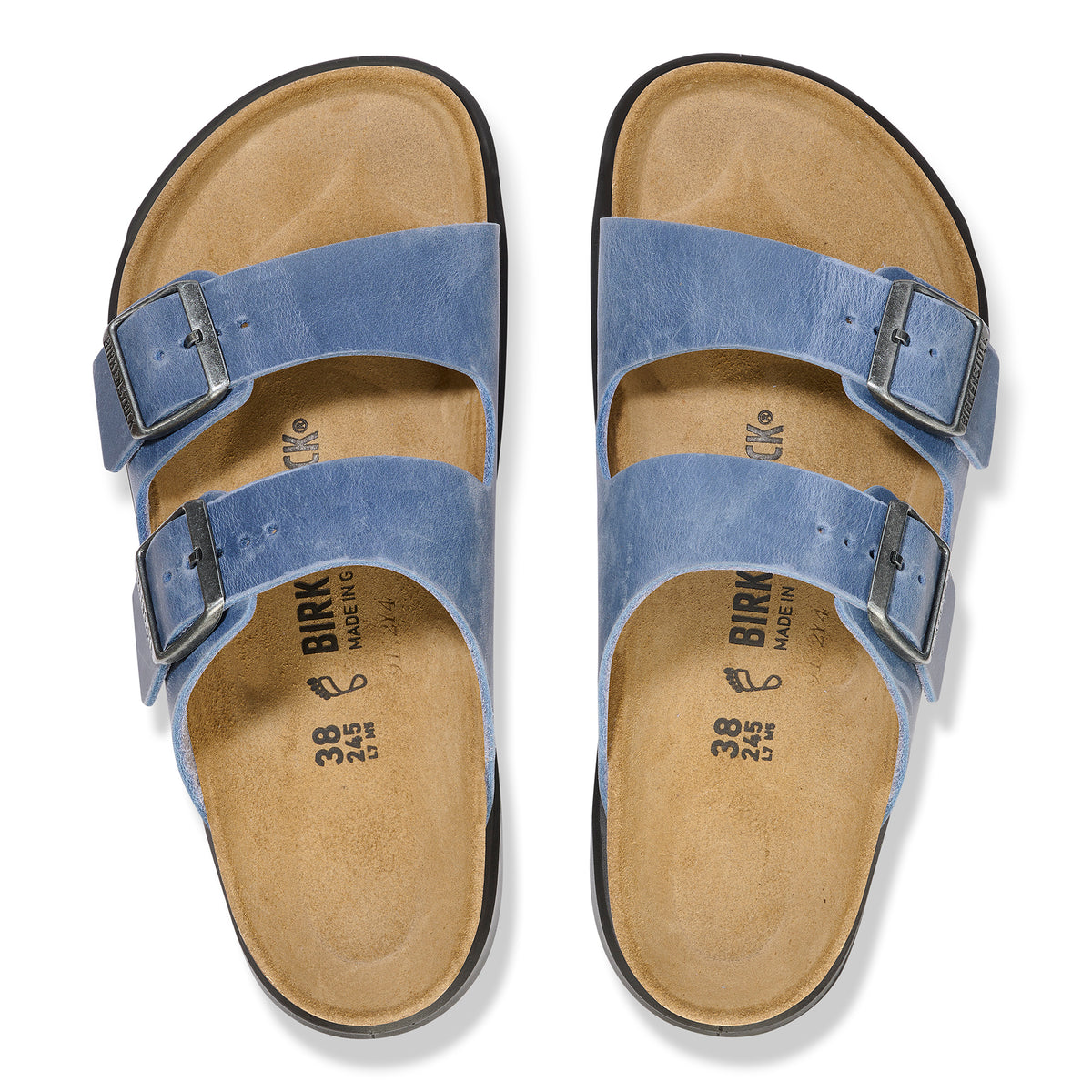 Birkenstock Women's Arizona Crosstown elemental blue oiled leather